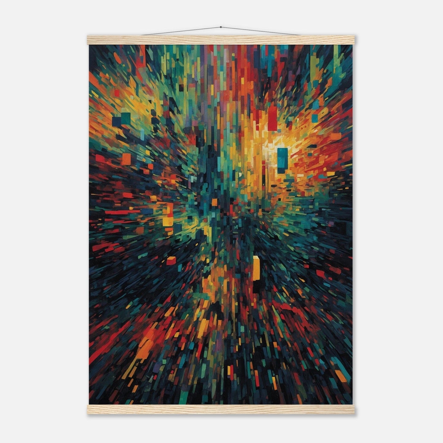Premium Matte Paper Poster with Hanger - Minimalistische Kunstpräsentation mit Holzhänger Print Material Modern Masterpieces A1 (59.4 x 84.1 cm) Natural wood wall hanger 