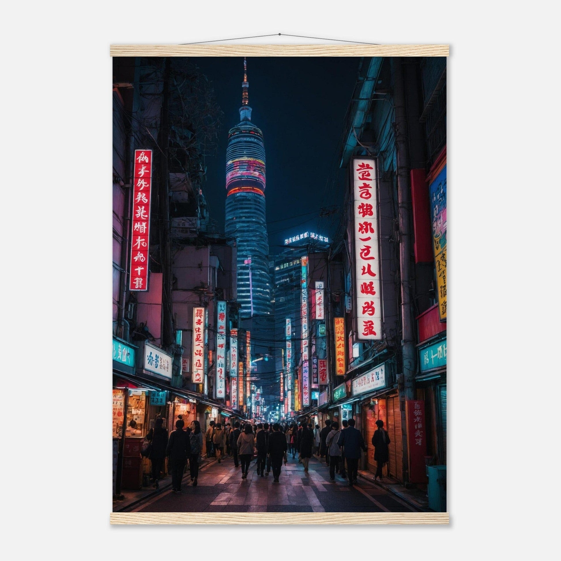 Premium Matte Paper Poster with Hanger - Minimalistische Kunstpräsentation mit Holzhänger Print Material Modern Masterpieces A1 (59.4 x 84.1 cm) Natural wood wall hanger 