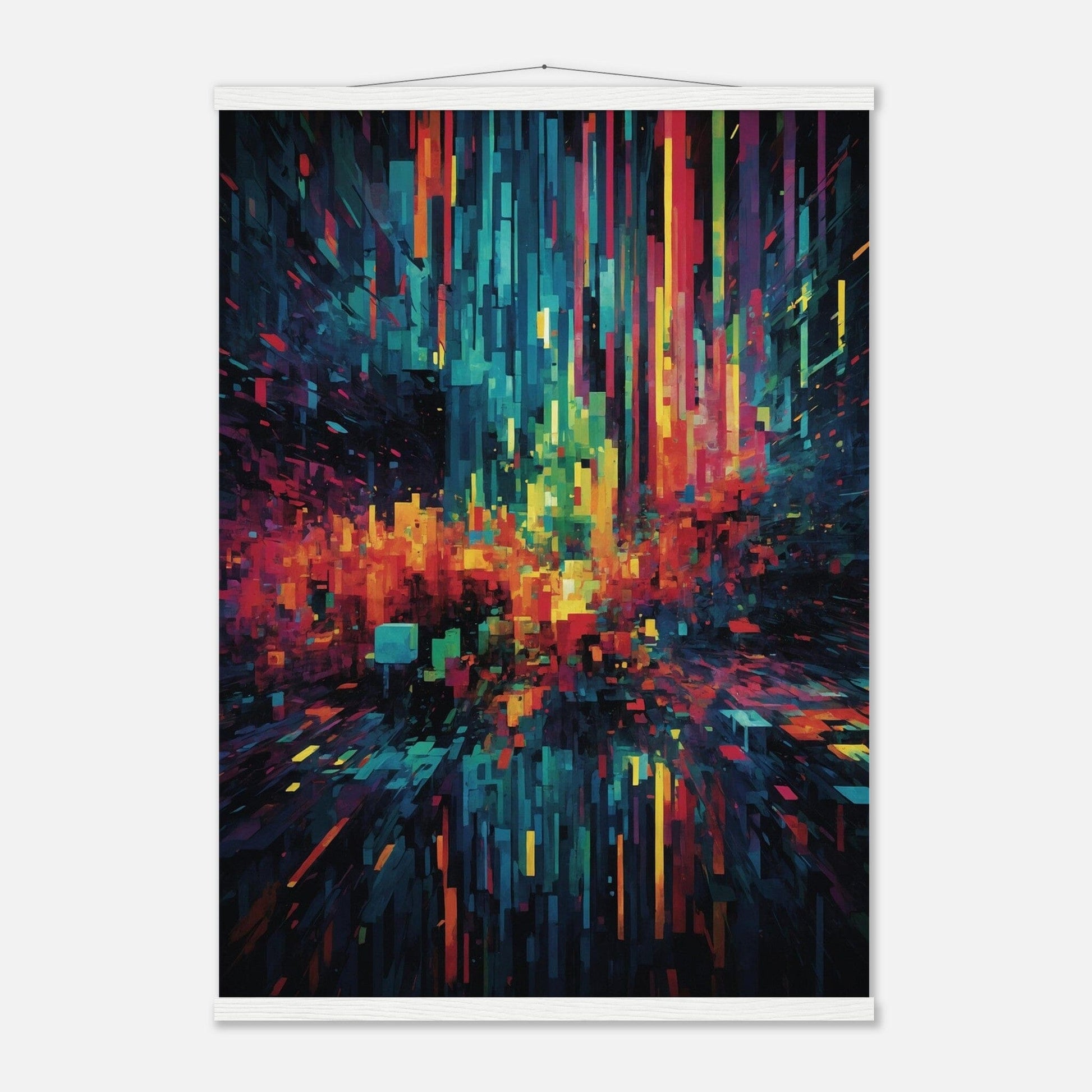 Premium Matte Paper Poster with Hanger - Minimalistische Kunstpräsentation mit Holzhänger Print Material Modern Masterpieces A1 (59.4 x 84.1 cm) White wall hanger 