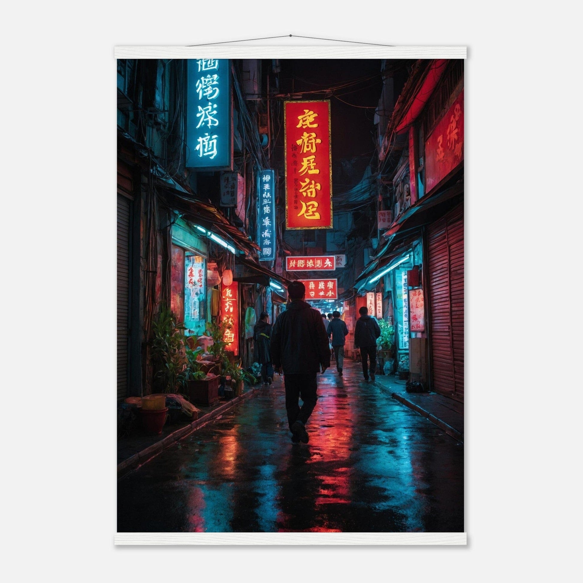 Premium Matte Paper Poster with Hanger - Minimalistische Kunstpräsentation mit Holzhänger Print Material Modern Masterpieces A1 (59.4 x 84.1 cm) White wall hanger 