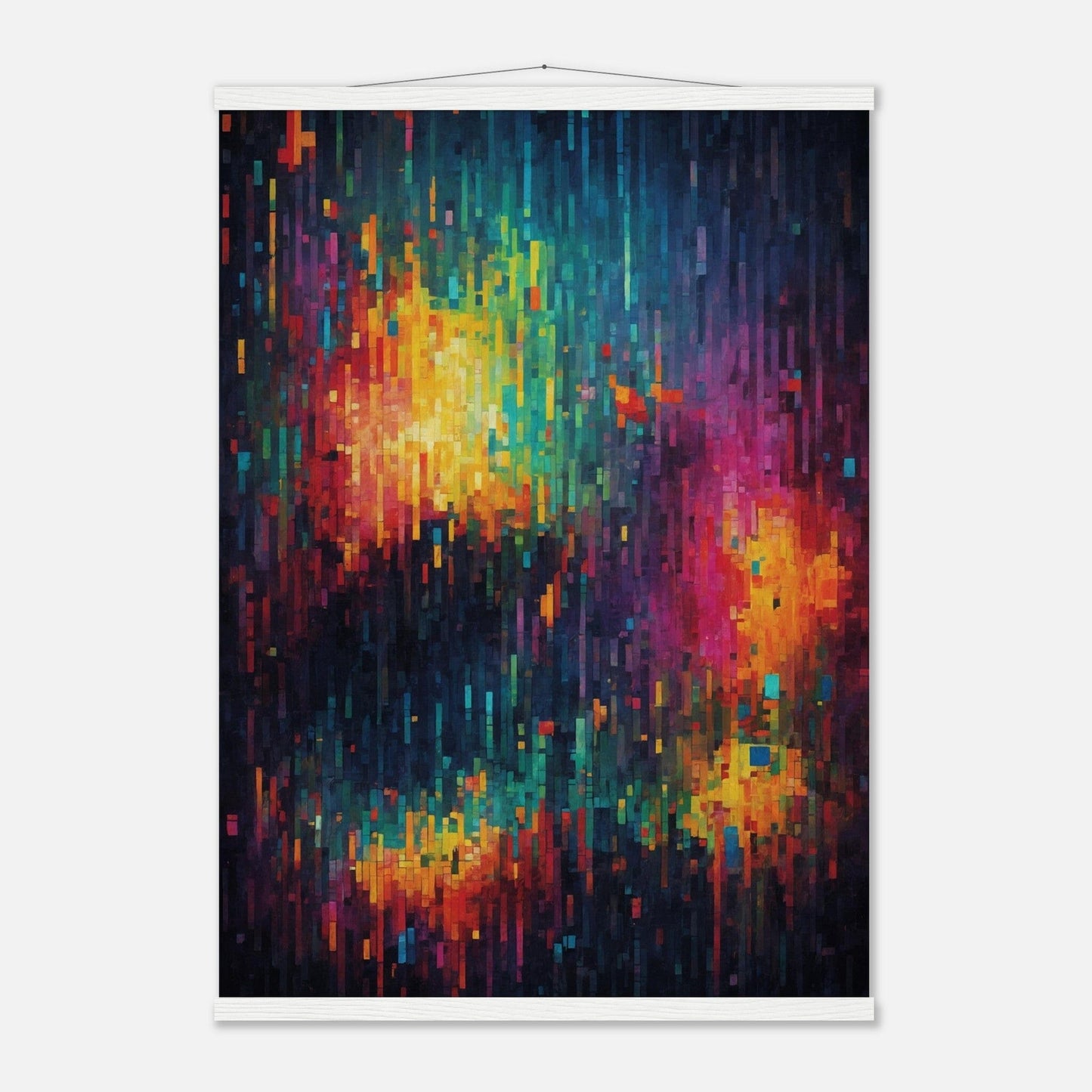 Premium Matte Paper Poster with Hanger - Minimalistische Kunstpräsentation mit Holzhänger Print Material Modern Masterpieces A1 (59.4 x 84.1 cm) White wall hanger 