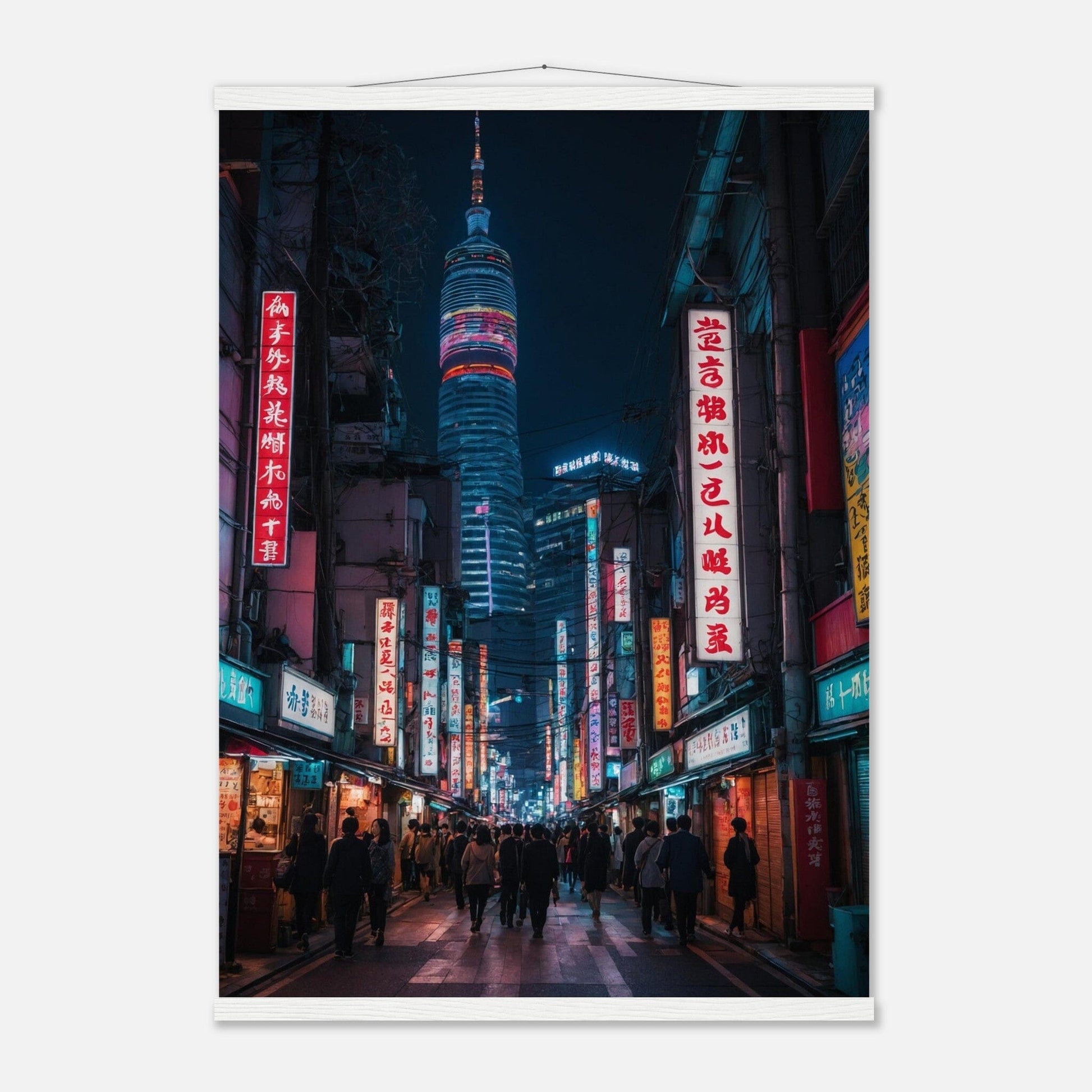 Premium Matte Paper Poster with Hanger - Minimalistische Kunstpräsentation mit Holzhänger Print Material Modern Masterpieces A1 (59.4 x 84.1 cm) White wall hanger 