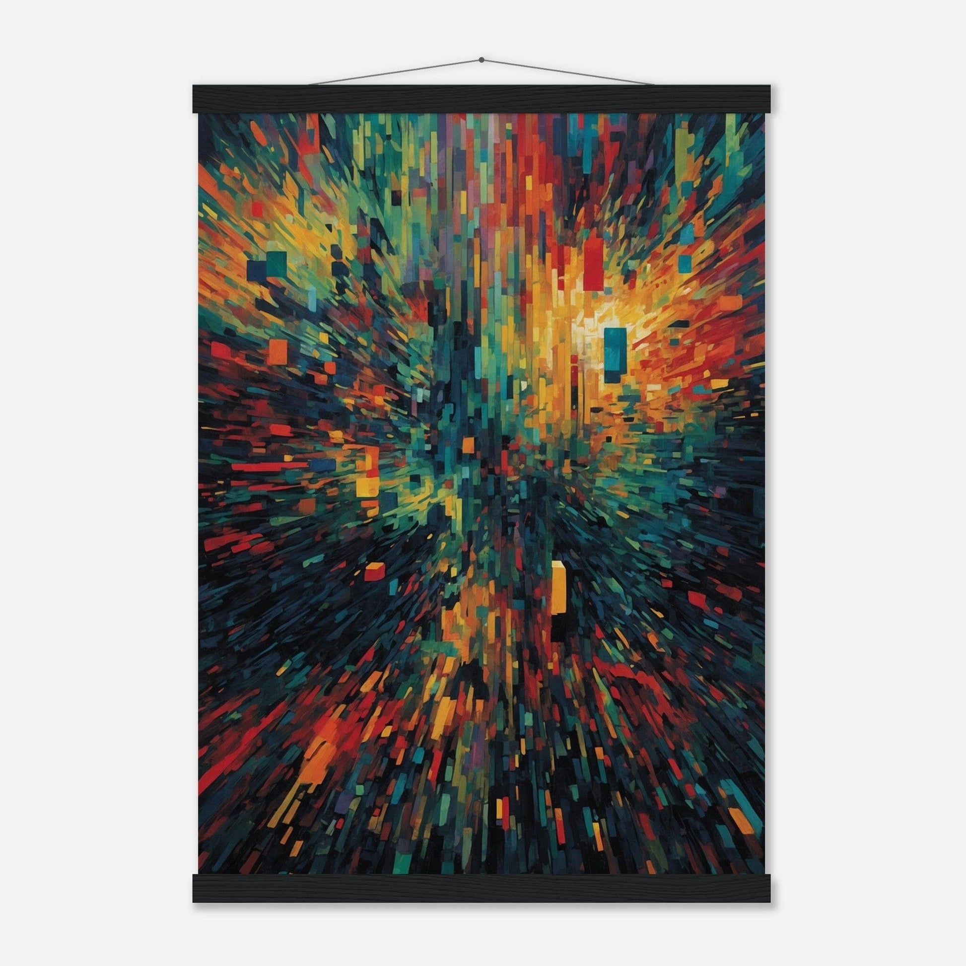 Premium Matte Paper Poster with Hanger - Minimalistische Kunstpräsentation mit Holzhänger Print Material Modern Masterpieces A2 (42 x 59.4 cm) Black wall hanger 