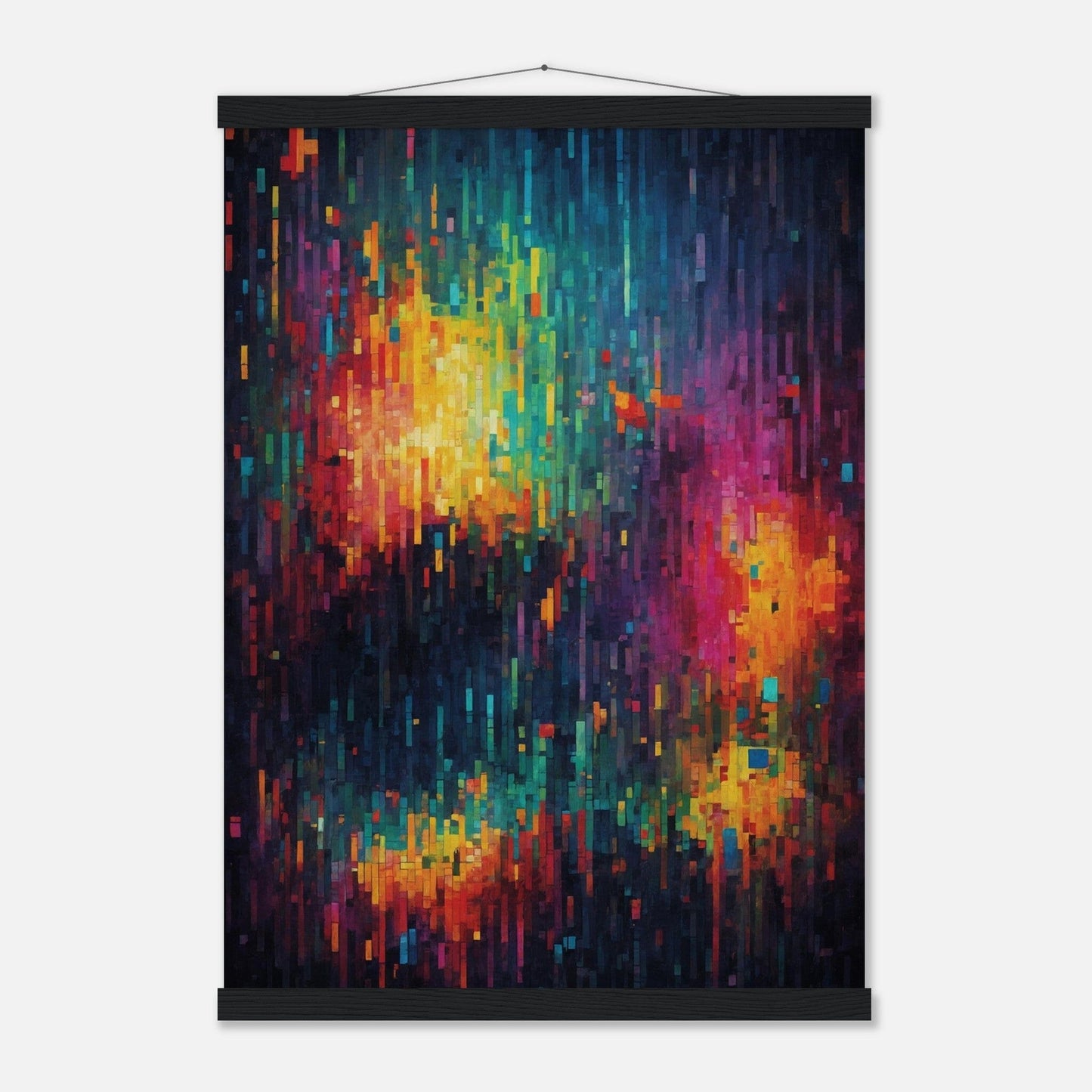 Premium Matte Paper Poster with Hanger - Minimalistische Kunstpräsentation mit Holzhänger Print Material Modern Masterpieces A2 (42 x 59.4 cm) Black wall hanger 