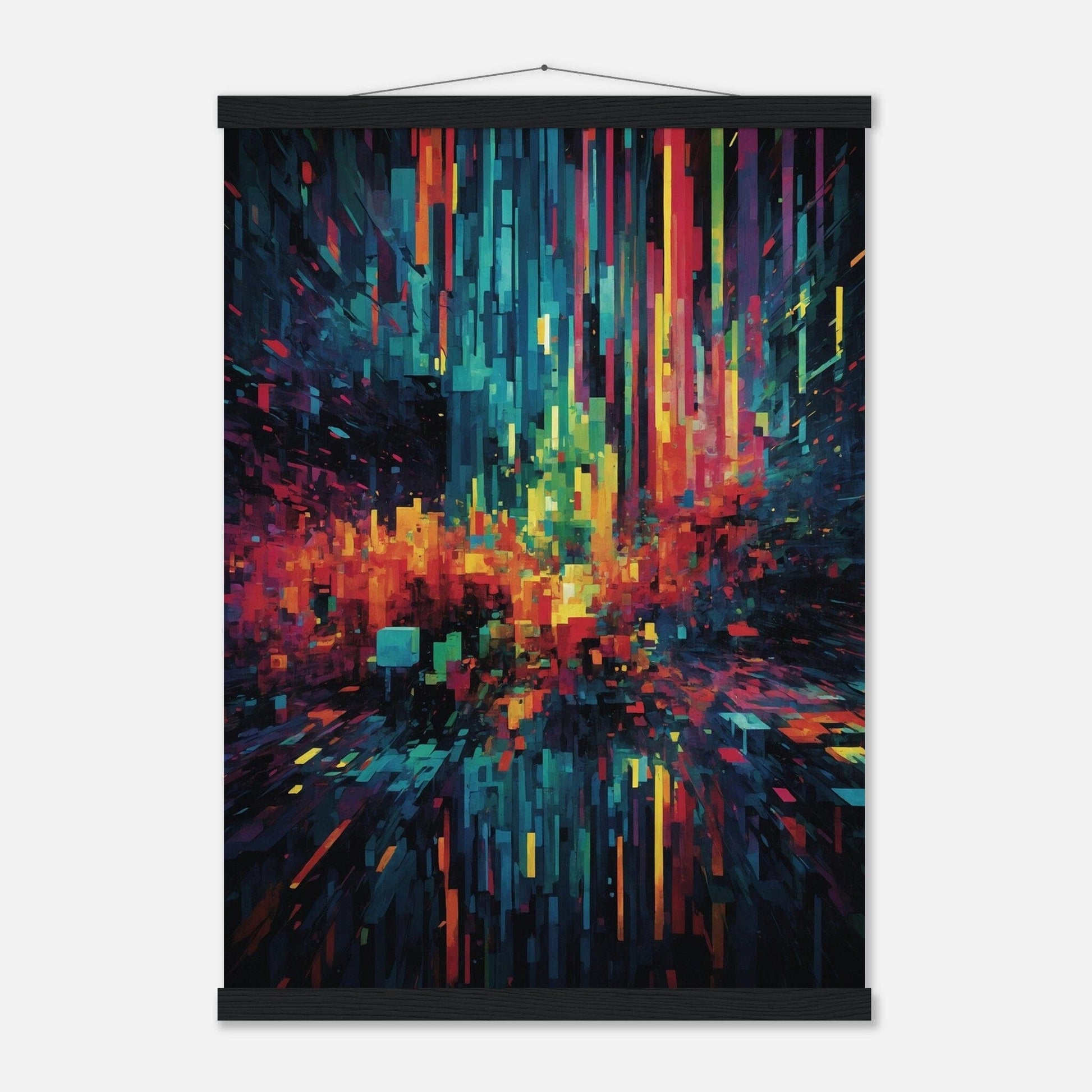 Premium Matte Paper Poster with Hanger - Minimalistische Kunstpräsentation mit Holzhänger Print Material Modern Masterpieces A2 (42 x 59.4 cm) Black wall hanger 