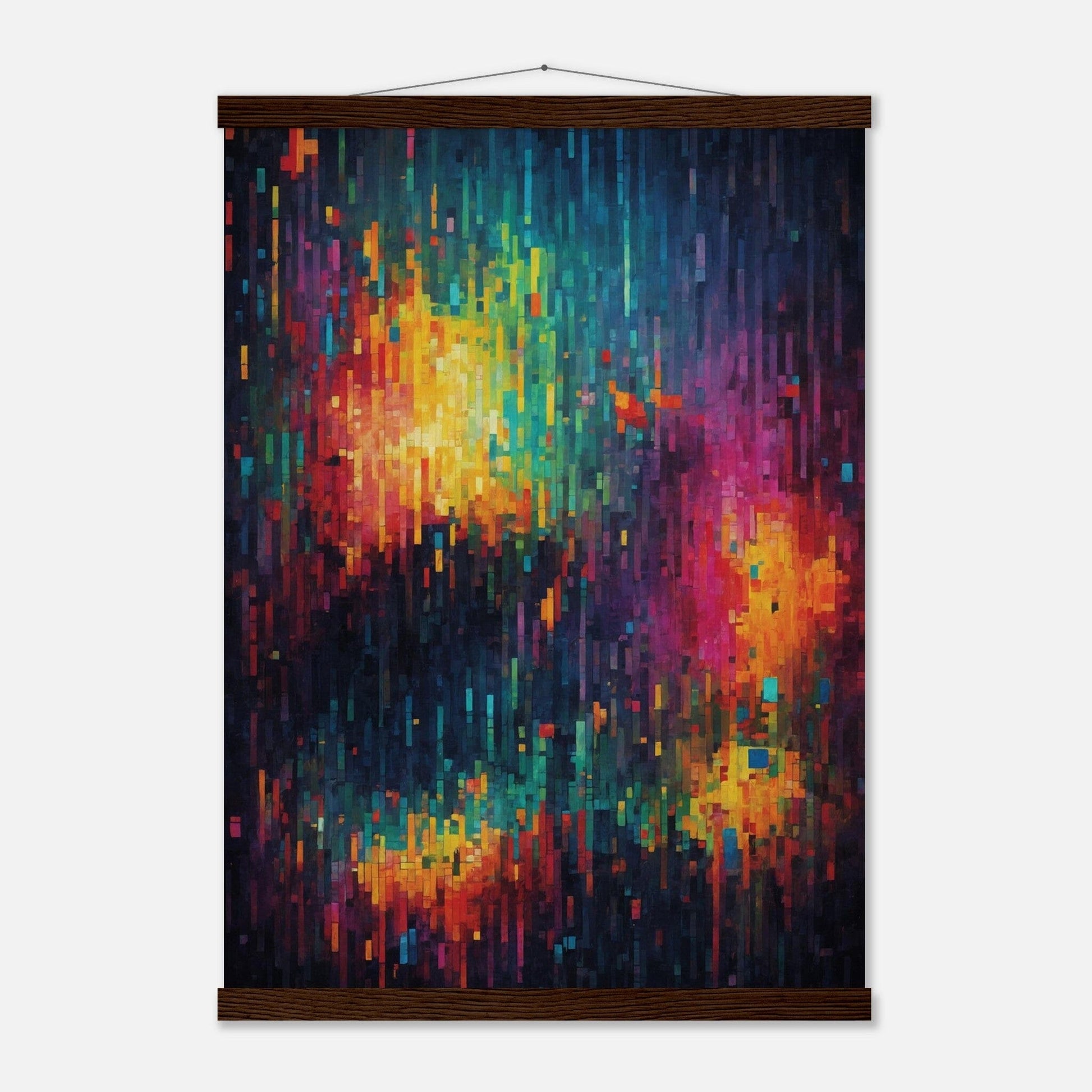 Premium Matte Paper Poster with Hanger - Minimalistische Kunstpräsentation mit Holzhänger Print Material Modern Masterpieces A2 (42 x 59.4 cm) Dark wood wall hanger 