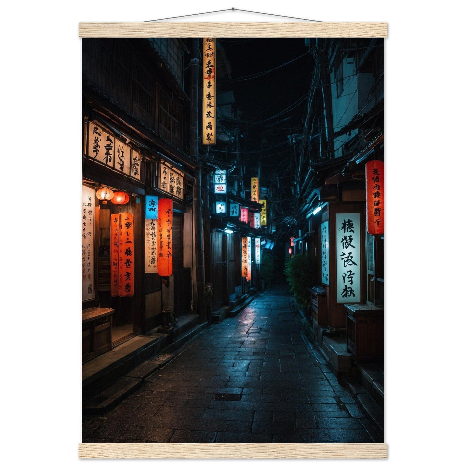 Premium Matte Paper Poster with Hanger - Minimalistische Kunstpräsentation mit Holzhänger Print Material Modern Masterpieces A2 (42 x 59.4 cm) Natural wood wall hanger 