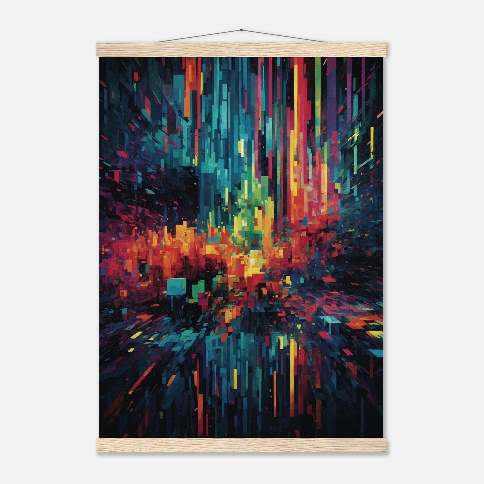Premium Matte Paper Poster with Hanger - Minimalistische Kunstpräsentation mit Holzhänger Print Material Modern Masterpieces A2 (42 x 59.4 cm) Natural wood wall hanger 