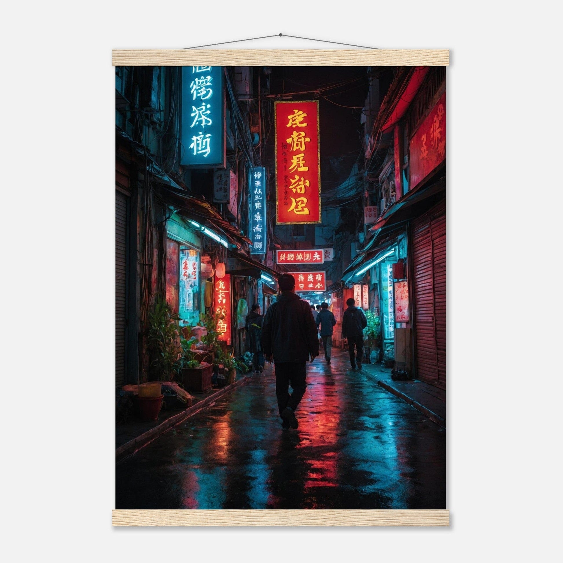 Premium Matte Paper Poster with Hanger - Minimalistische Kunstpräsentation mit Holzhänger Print Material Modern Masterpieces A2 (42 x 59.4 cm) Natural wood wall hanger 