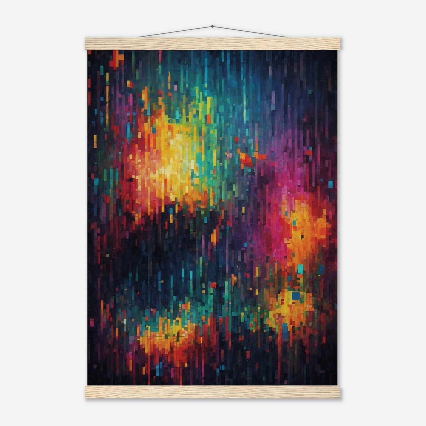 Premium Matte Paper Poster with Hanger - Minimalistische Kunstpräsentation mit Holzhänger Print Material Modern Masterpieces A2 (42 x 59.4 cm) Natural wood wall hanger 