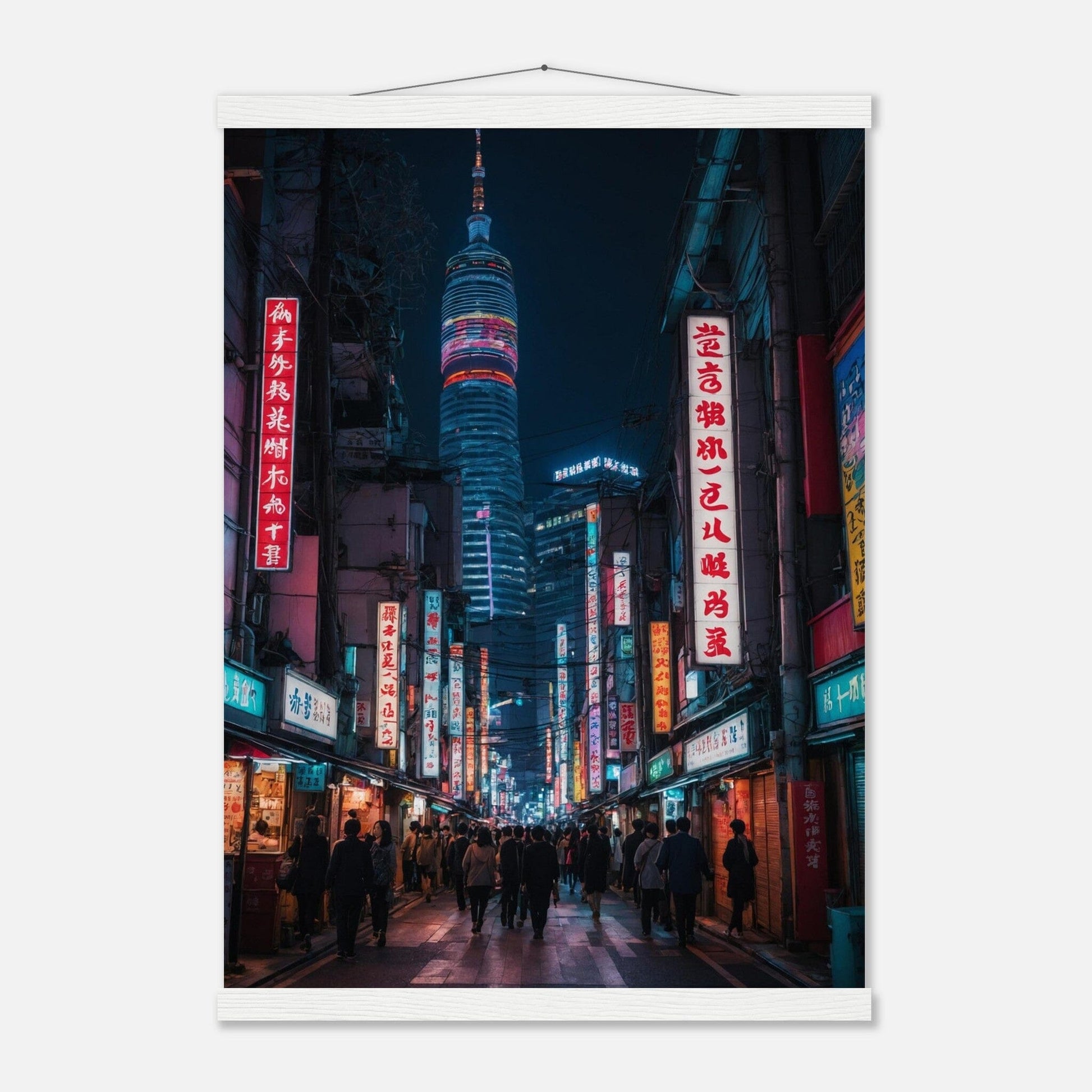 Premium Matte Paper Poster with Hanger - Minimalistische Kunstpräsentation mit Holzhänger Print Material Modern Masterpieces A2 (42 x 59.4 cm) White wall hanger 