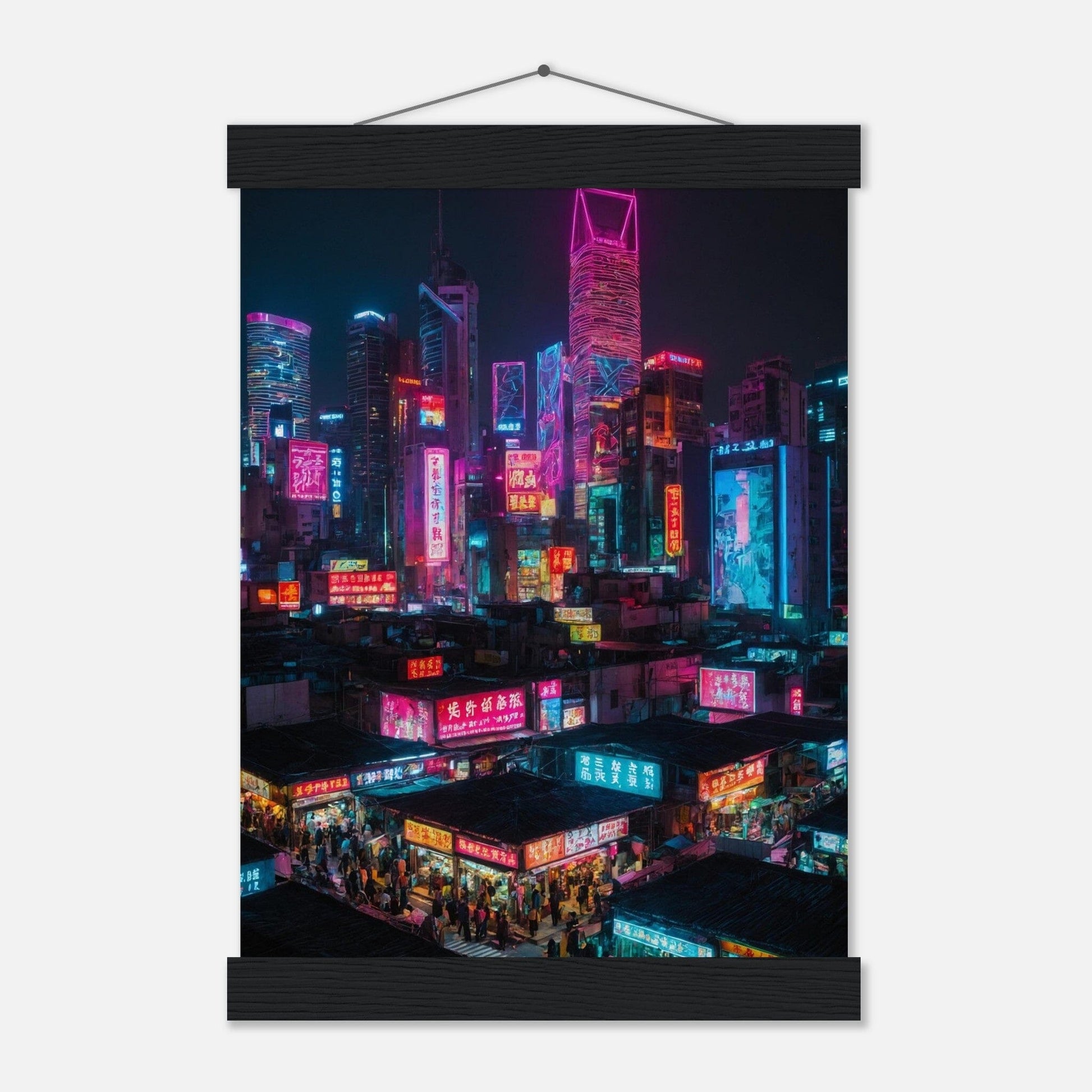 Premium Matte Paper Poster with Hanger - Minimalistische Kunstpräsentation mit Holzhänger Print Material Modern Masterpieces A4 21x29.7 cm / 8x12″ Black wall hanger 
