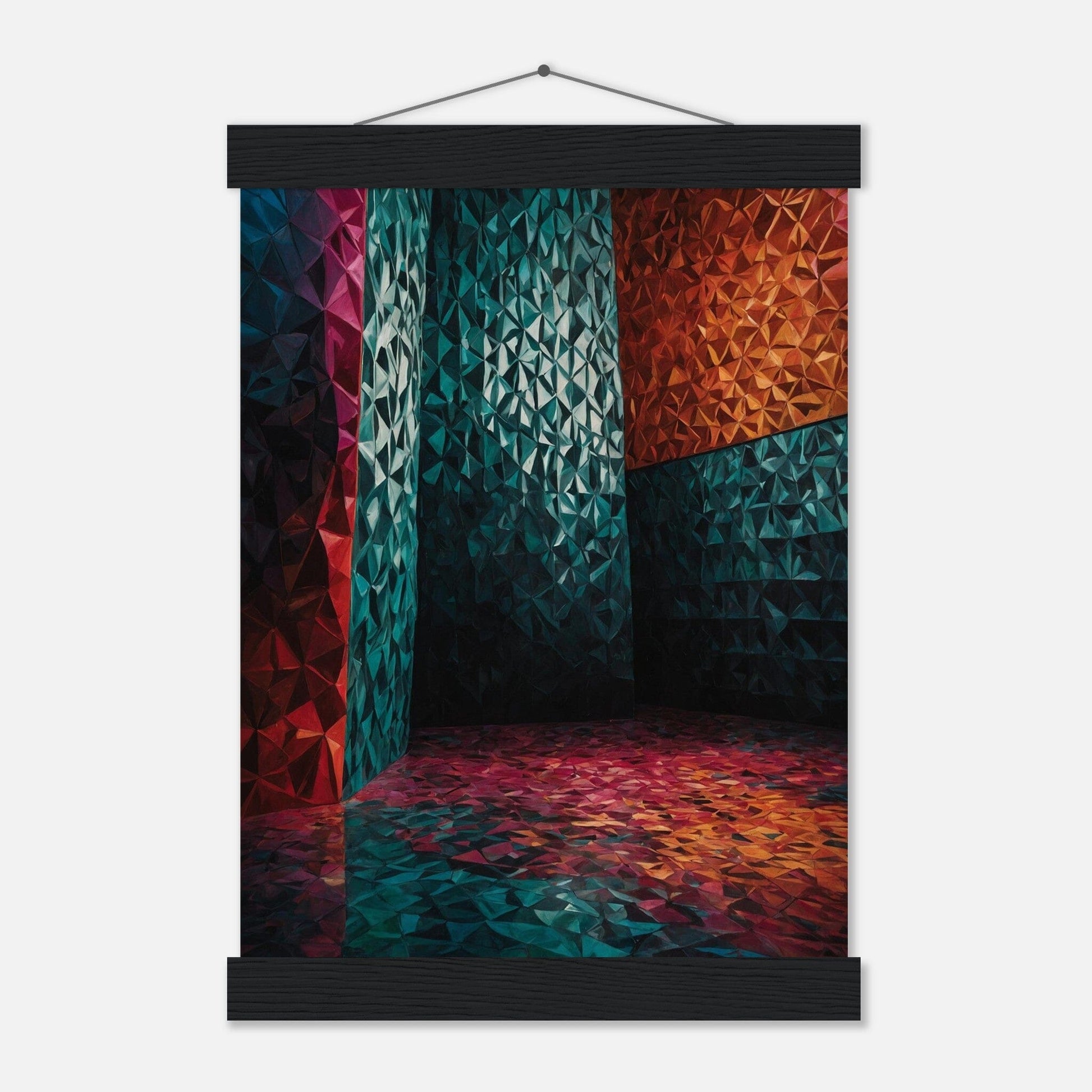 Premium Matte Paper Poster with Hanger - Minimalistische Kunstpräsentation mit Holzhänger Print Material Modern Masterpieces A4 21x29.7 cm / 8x12″ Black wall hanger 