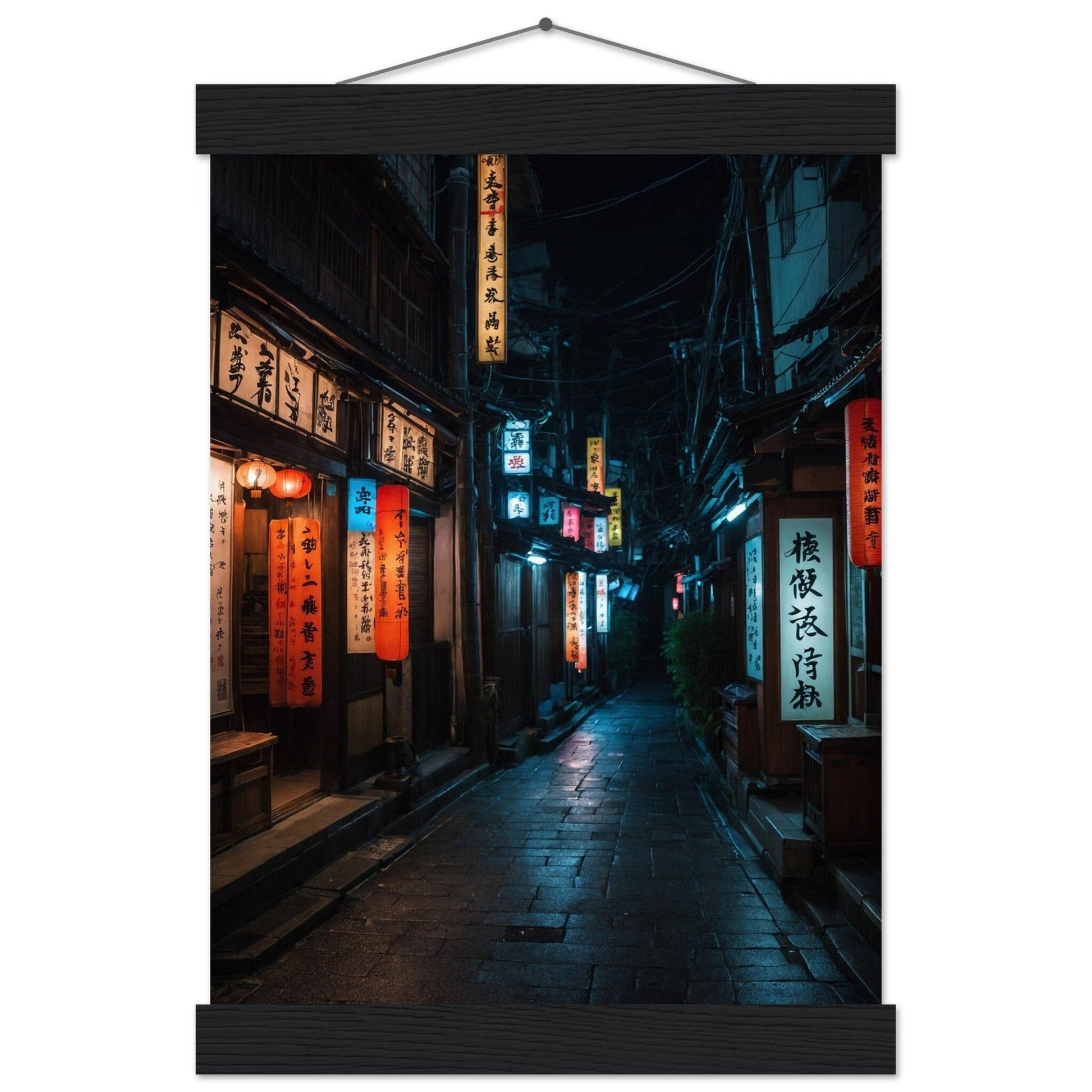 Premium Matte Paper Poster with Hanger - Minimalistische Kunstpräsentation mit Holzhänger Print Material Modern Masterpieces A4 21x29.7 cm / 8x12″ Black wall hanger 
