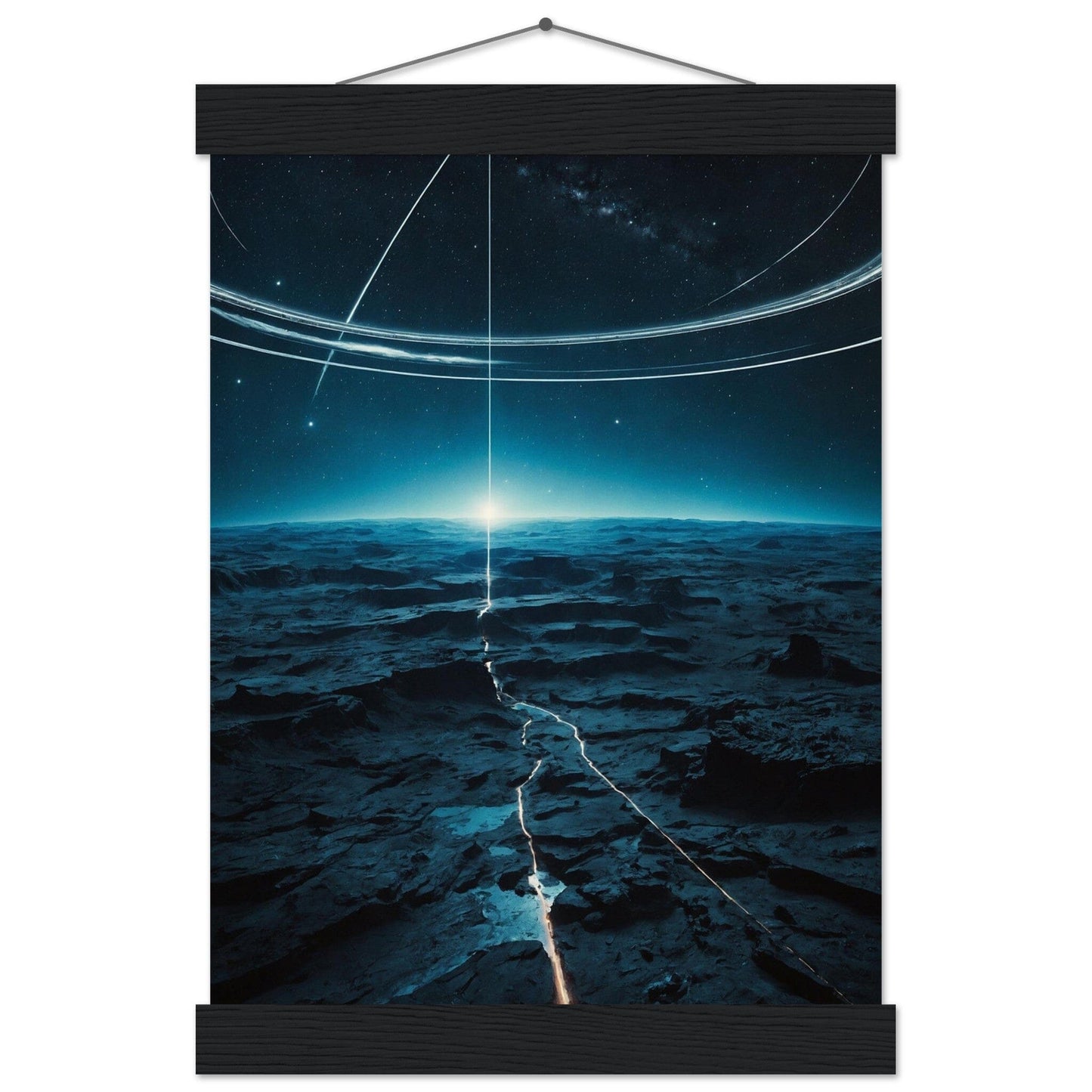 Premium Matte Paper Poster with Hanger - Minimalistische Kunstpräsentation mit Holzhänger Print Material Modern Masterpieces A4 21x29.7 cm / 8x12″ Black wall hanger 
