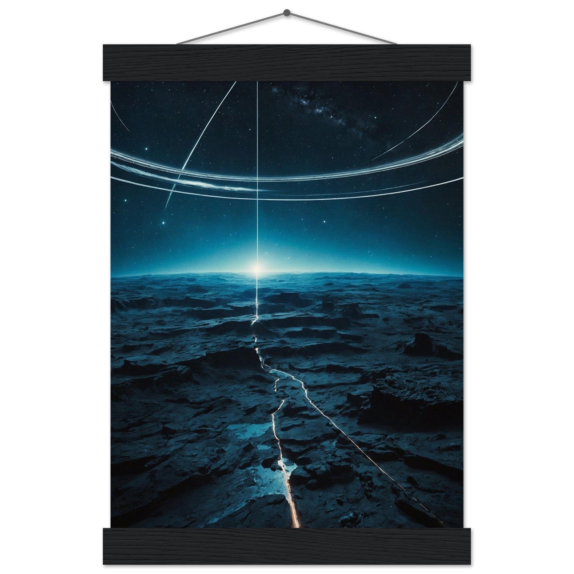 Premium Matte Paper Poster with Hanger - Minimalistische Kunstpräsentation mit Holzhänger Print Material Modern Masterpieces A4 21x29.7 cm / 8x12″ Black wall hanger 