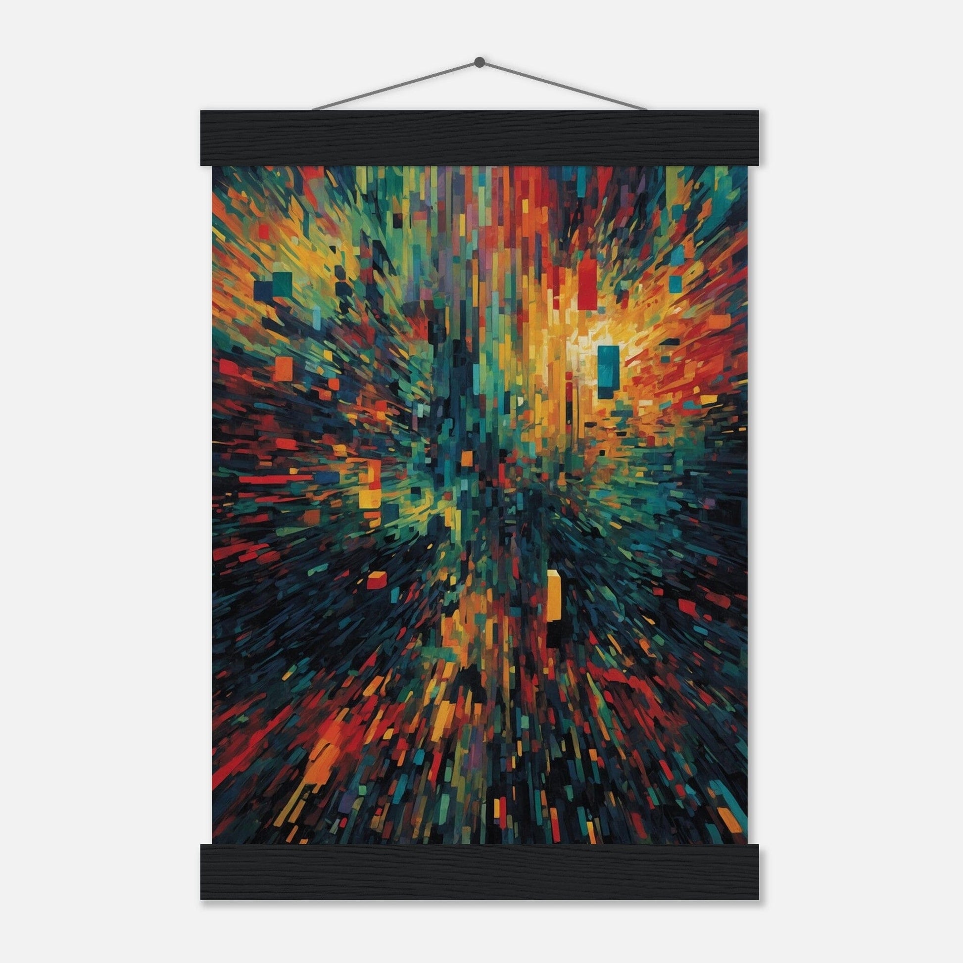 Premium Matte Paper Poster with Hanger - Minimalistische Kunstpräsentation mit Holzhänger Print Material Modern Masterpieces A4 21x29.7 cm / 8x12″ Black wall hanger 
