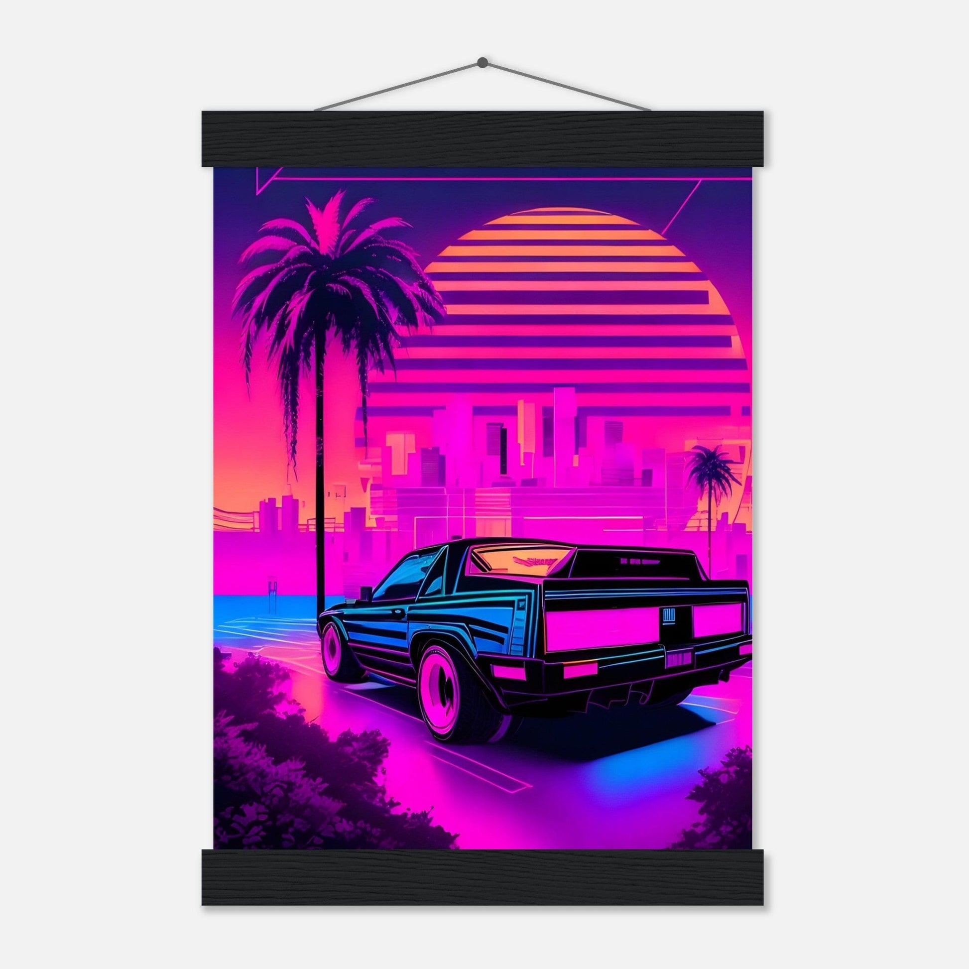 Premium Matte Paper Poster with Hanger - Minimalistische Kunstpräsentation mit Holzhänger Print Material Modern Masterpieces A4 21x29.7 cm / 8x12″ Black wall hanger 