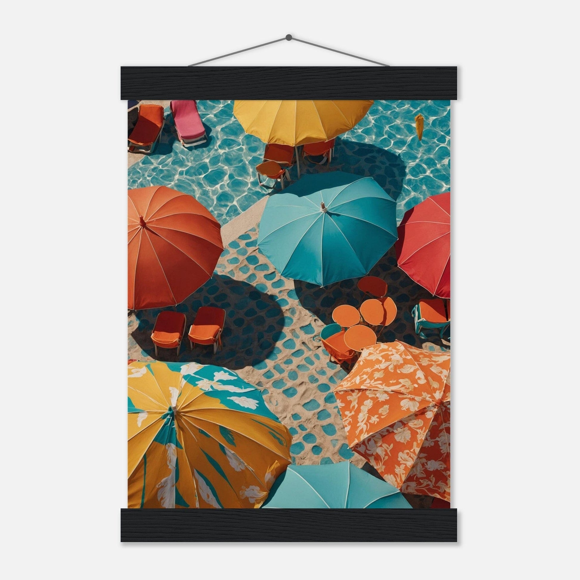 Premium Matte Paper Poster with Hanger - Minimalistische Kunstpräsentation mit Holzhänger Print Material Modern Masterpieces A4 21x29.7 cm / 8x12″ Black wall hanger 