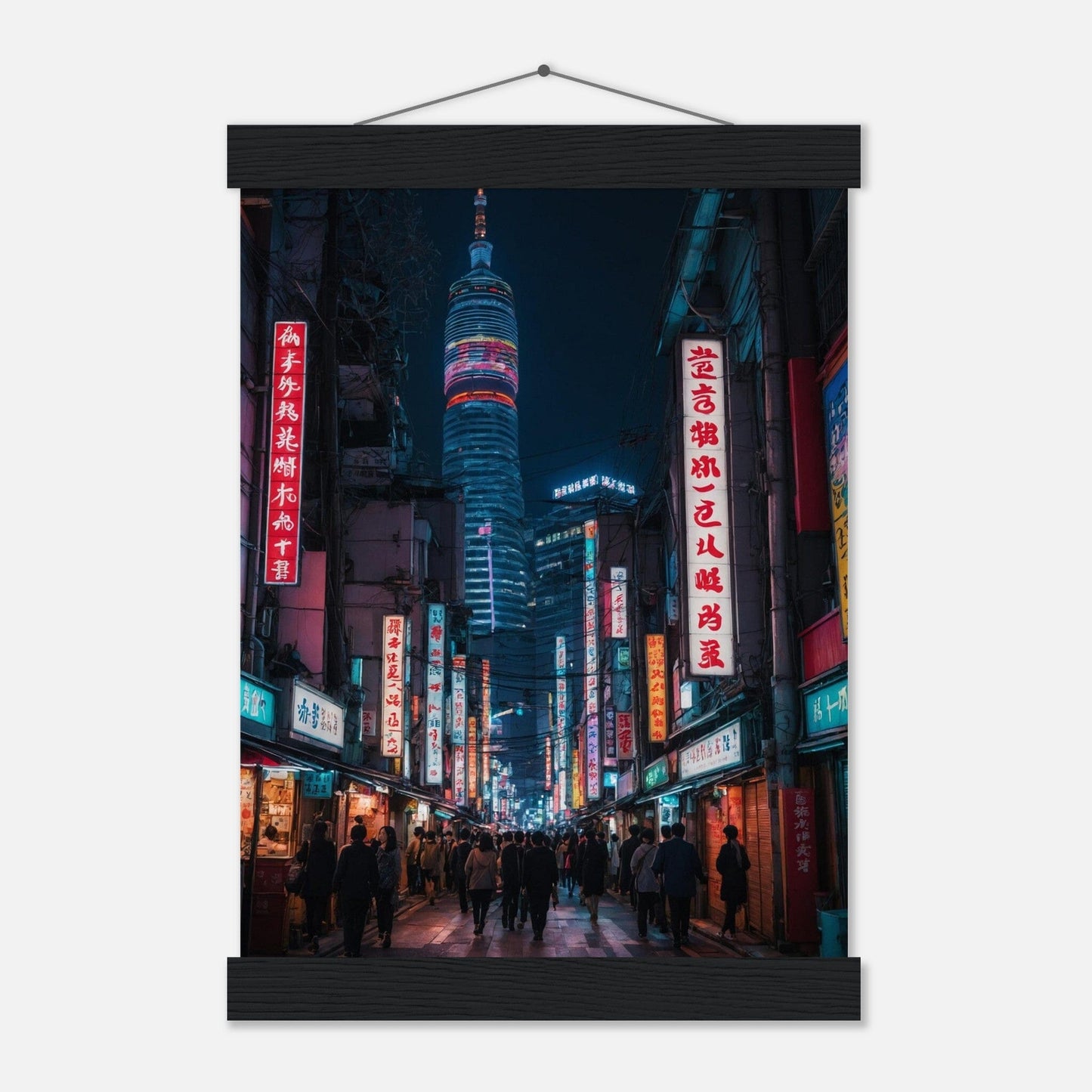 Premium Matte Paper Poster with Hanger - Minimalistische Kunstpräsentation mit Holzhänger Print Material Modern Masterpieces A4 21x29.7 cm / 8x12″ Black wall hanger 