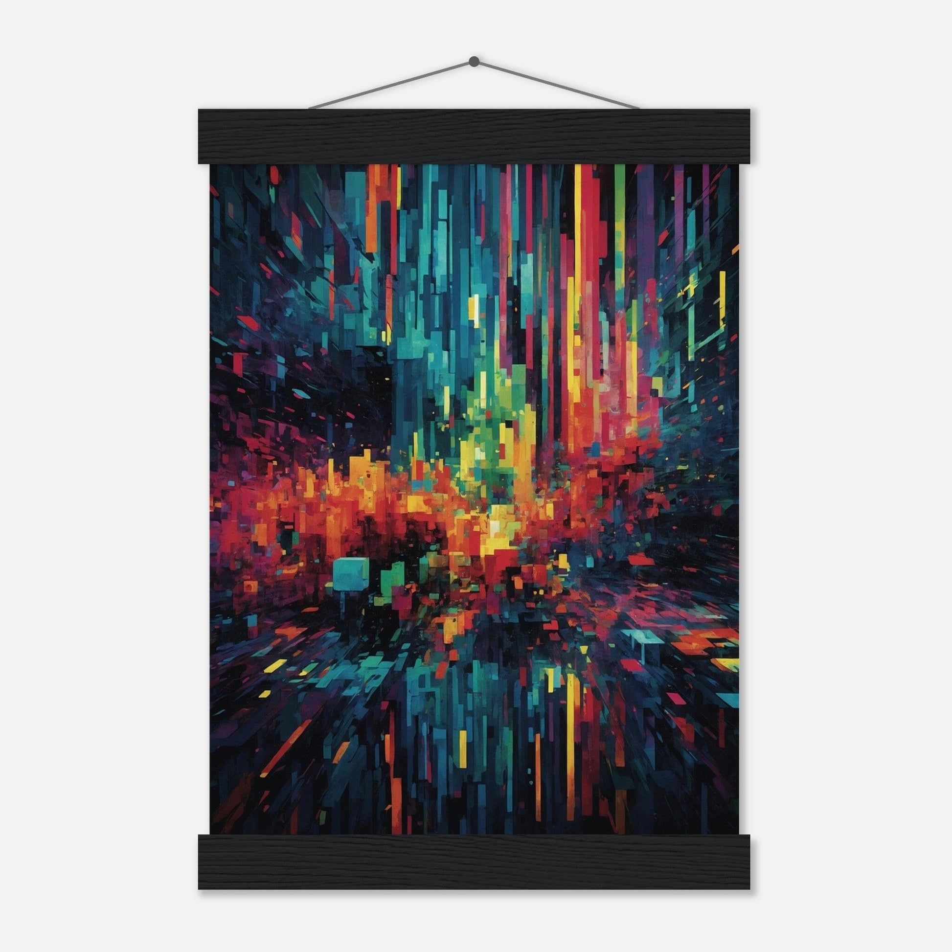 Premium Matte Paper Poster with Hanger - Minimalistische Kunstpräsentation mit Holzhänger Print Material Modern Masterpieces A4 21x29.7 cm / 8x12″ Black wall hanger 