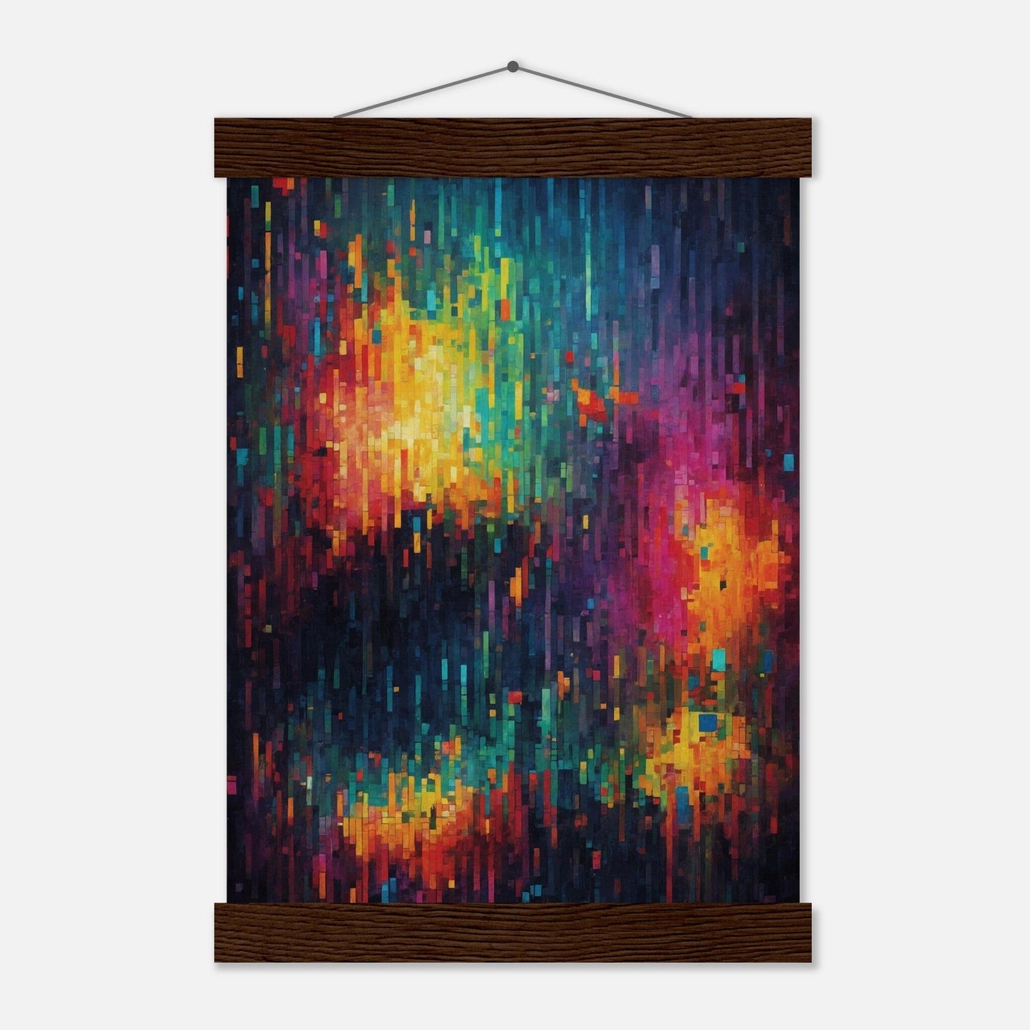 Premium Matte Paper Poster with Hanger - Minimalistische Kunstpräsentation mit Holzhänger Print Material Modern Masterpieces A4 21x29.7 cm / 8x12″ Dark wood wall hanger 