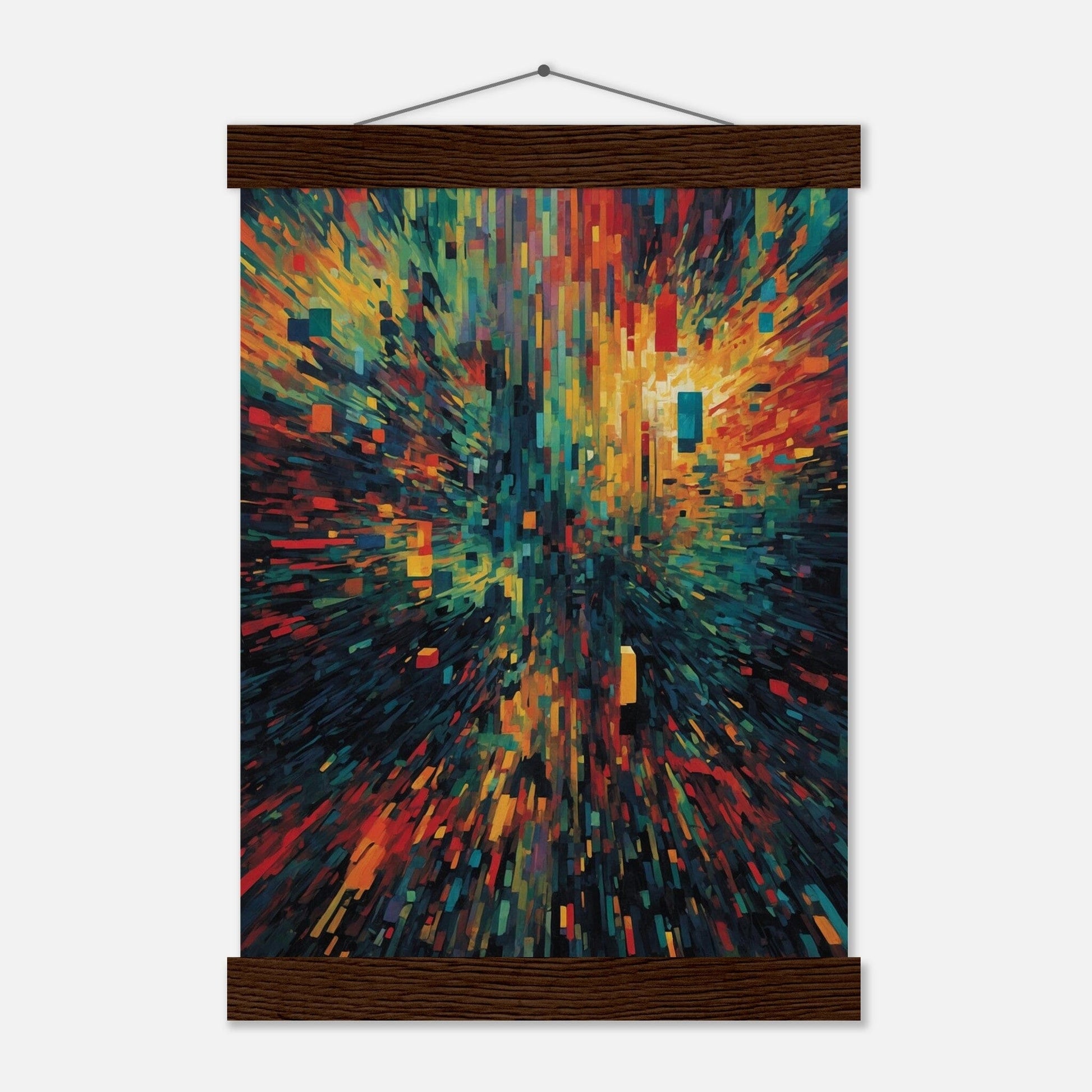 Premium Matte Paper Poster with Hanger - Minimalistische Kunstpräsentation mit Holzhänger Print Material Modern Masterpieces A4 21x29.7 cm / 8x12″ Dark wood wall hanger 