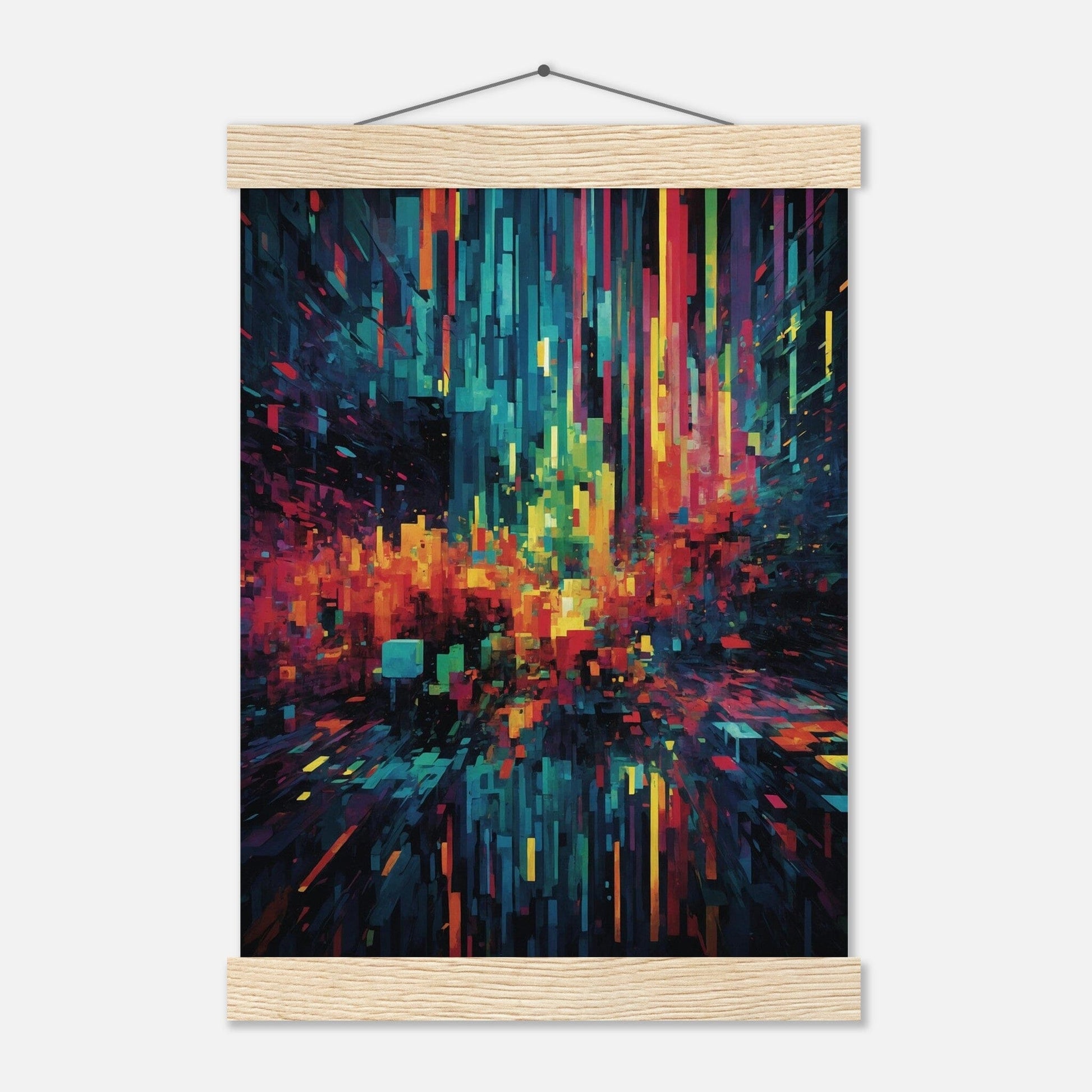 Premium Matte Paper Poster with Hanger - Minimalistische Kunstpräsentation mit Holzhänger Print Material Modern Masterpieces A4 21x29.7 cm / 8x12″ Natural wood wall hanger 