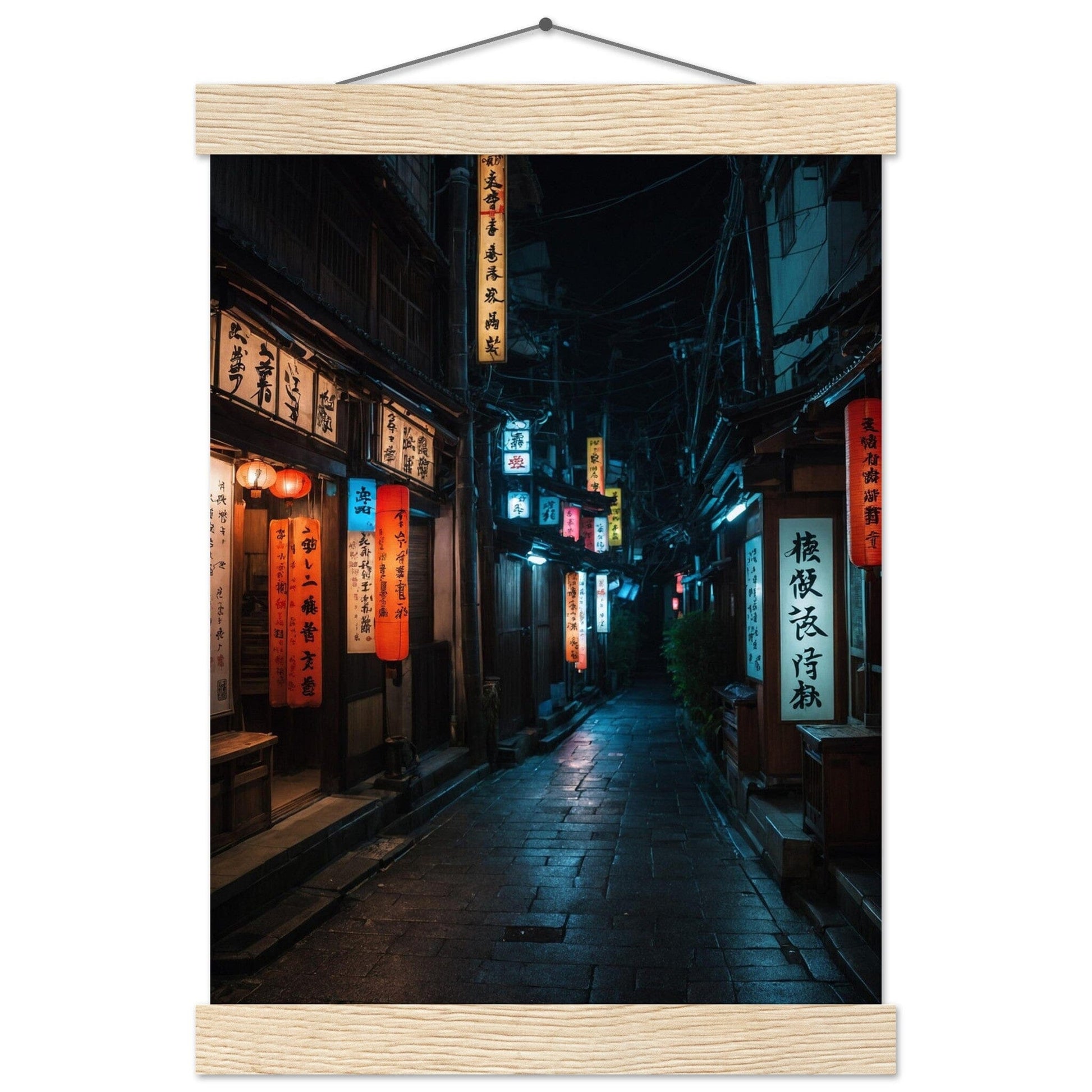 Premium Matte Paper Poster with Hanger - Minimalistische Kunstpräsentation mit Holzhänger Print Material Modern Masterpieces A4 21x29.7 cm / 8x12″ Natural wood wall hanger 