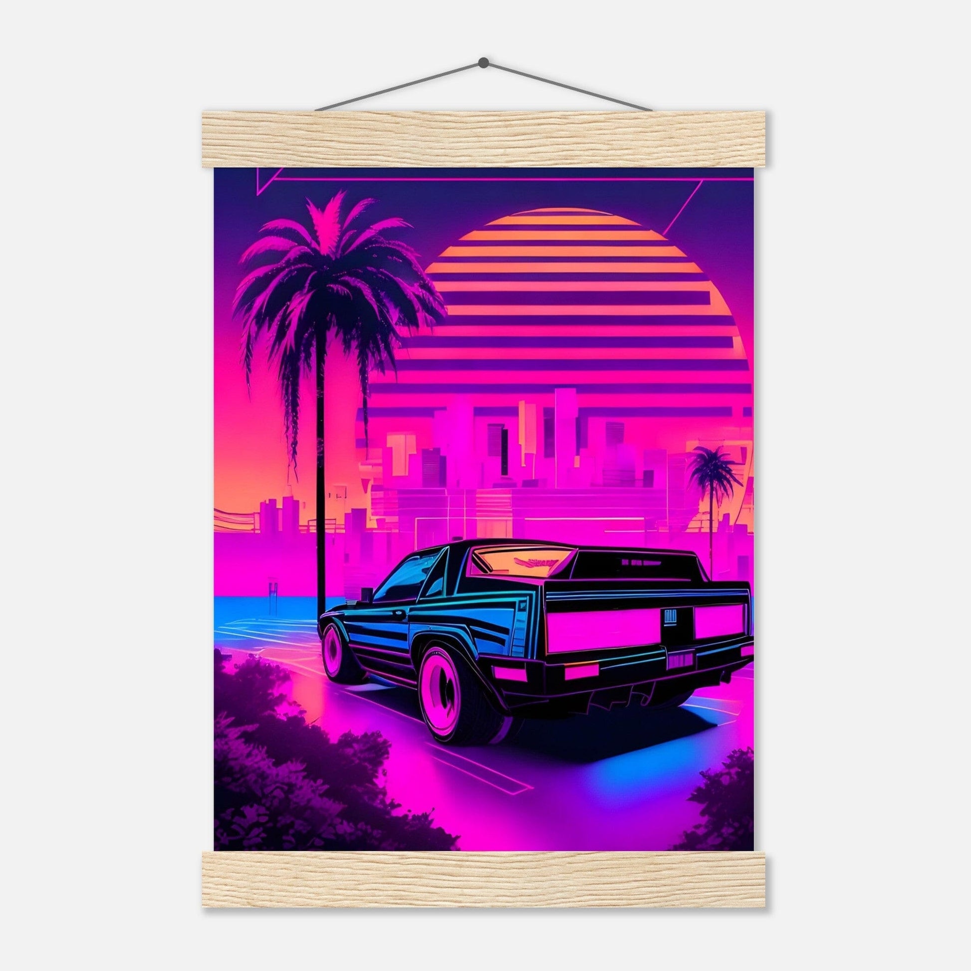 Premium Matte Paper Poster with Hanger - Minimalistische Kunstpräsentation mit Holzhänger Print Material Modern Masterpieces A4 21x29.7 cm / 8x12″ Natural wood wall hanger 