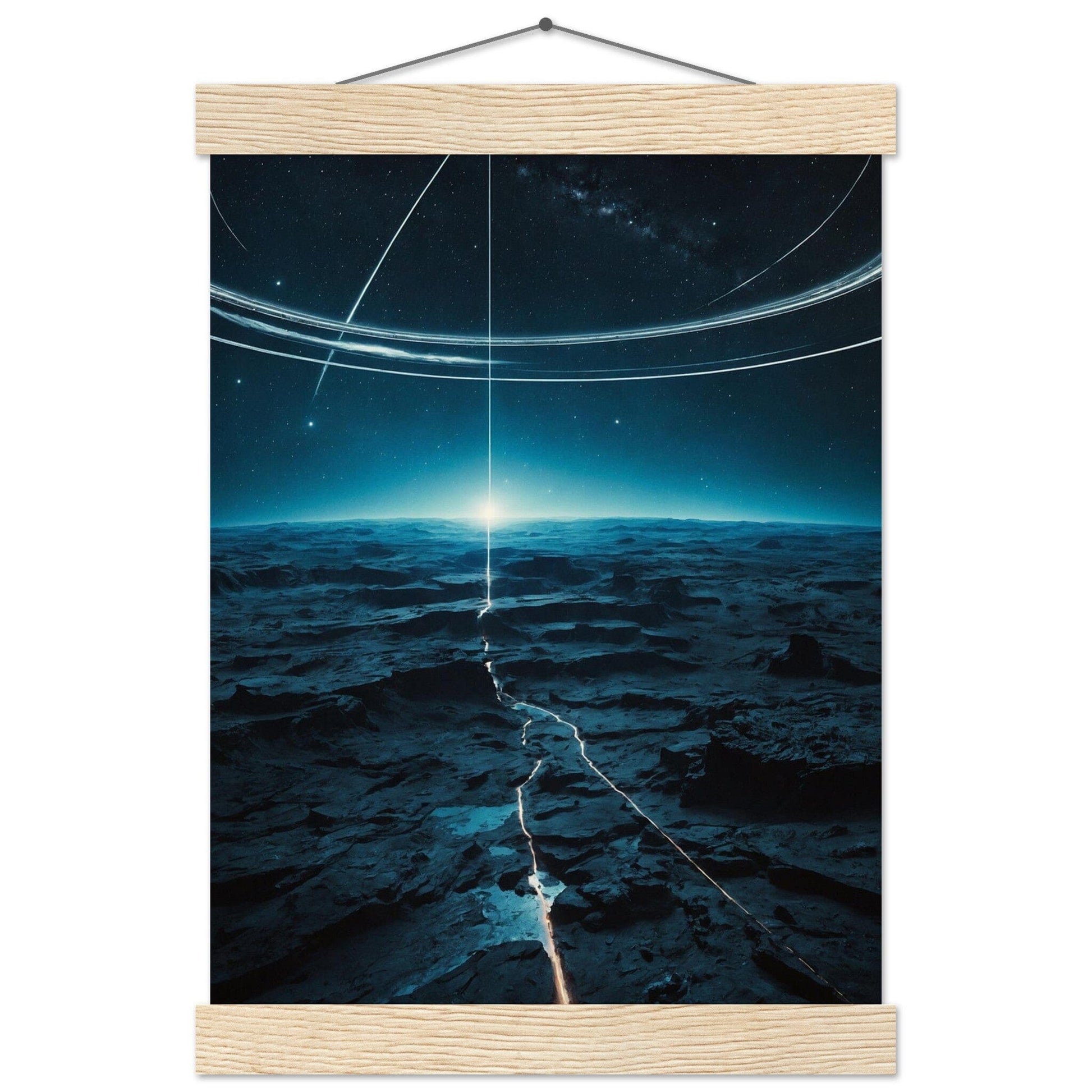 Premium Matte Paper Poster with Hanger - Minimalistische Kunstpräsentation mit Holzhänger Print Material Modern Masterpieces A4 21x29.7 cm / 8x12″ Natural wood wall hanger 