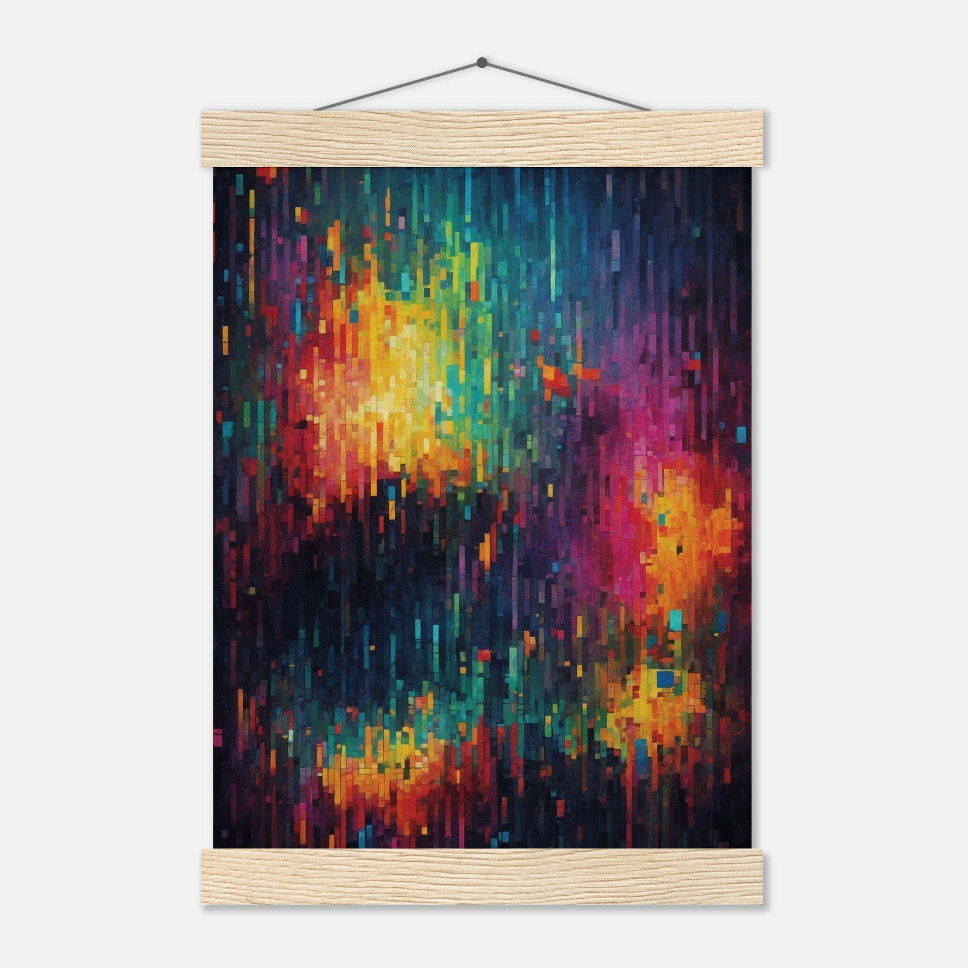 Premium Matte Paper Poster with Hanger - Minimalistische Kunstpräsentation mit Holzhänger Print Material Modern Masterpieces A4 21x29.7 cm / 8x12″ Natural wood wall hanger 