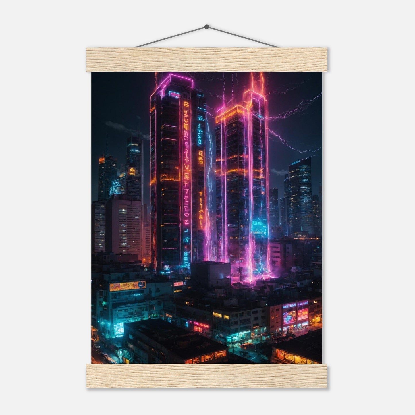 Premium Matte Paper Poster with Hanger - Minimalistische Kunstpräsentation mit Holzhänger Print Material Modern Masterpieces A4 21x29.7 cm / 8x12″ Natural wood wall hanger 