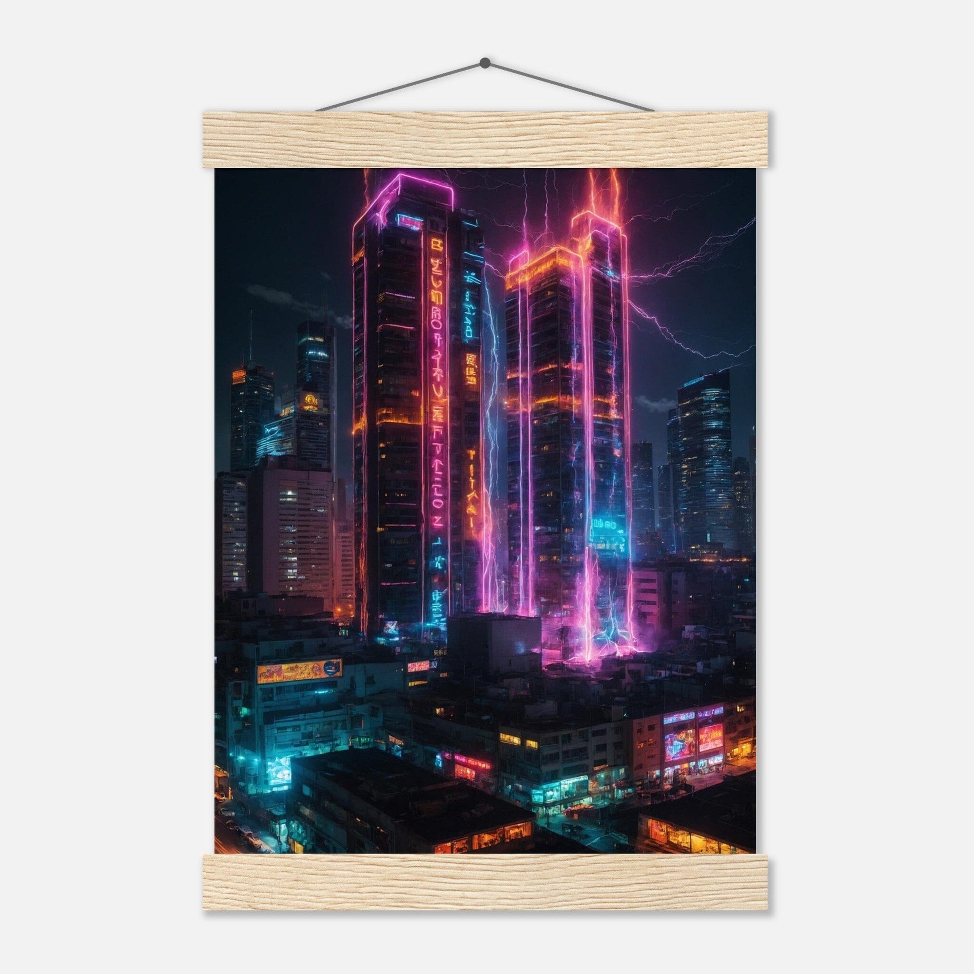 Premium Matte Paper Poster with Hanger - Minimalistische Kunstpräsentation mit Holzhänger Print Material Modern Masterpieces A4 21x29.7 cm / 8x12″ Natural wood wall hanger 