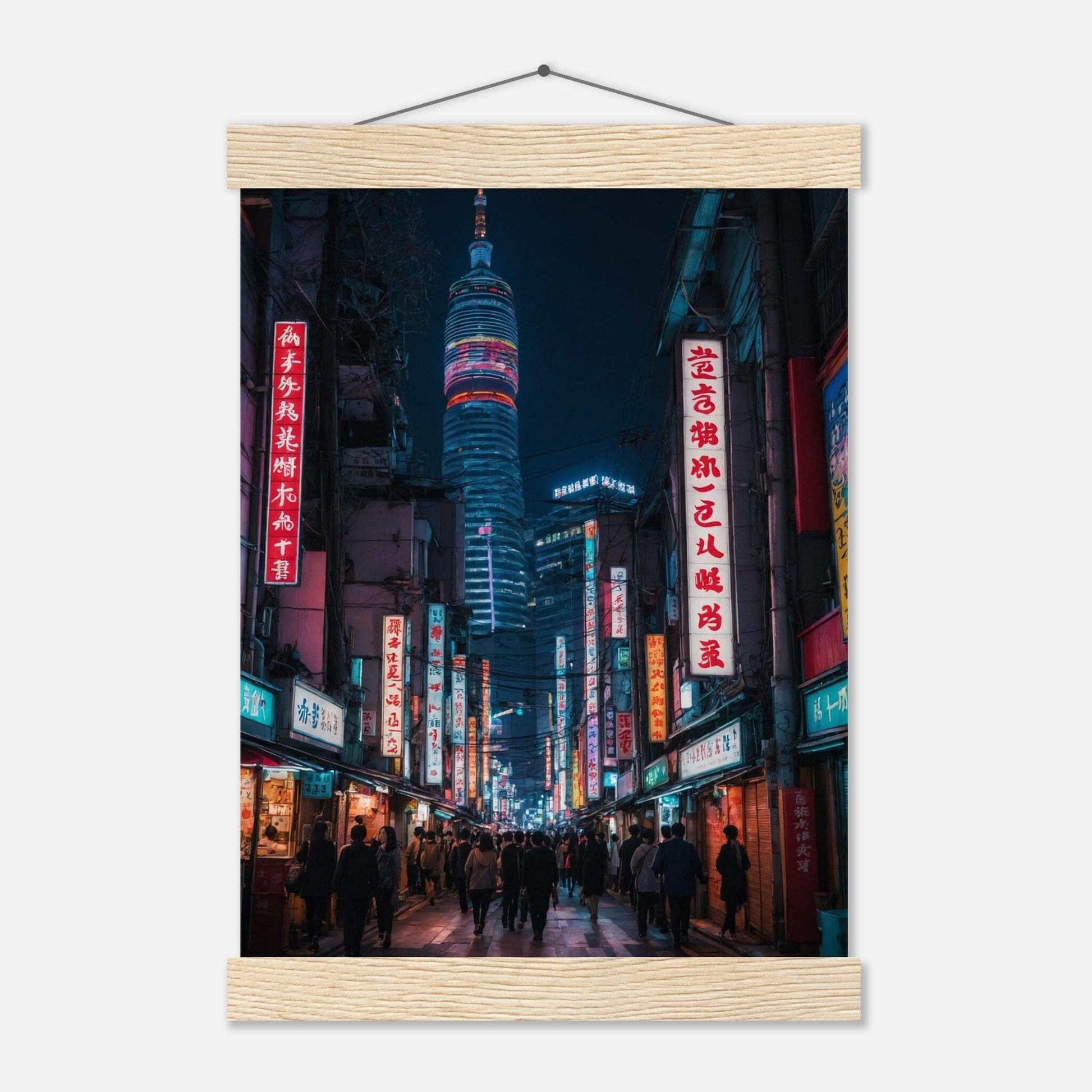 Premium Matte Paper Poster with Hanger - Minimalistische Kunstpräsentation mit Holzhänger Print Material Modern Masterpieces A4 21x29.7 cm / 8x12″ Natural wood wall hanger 