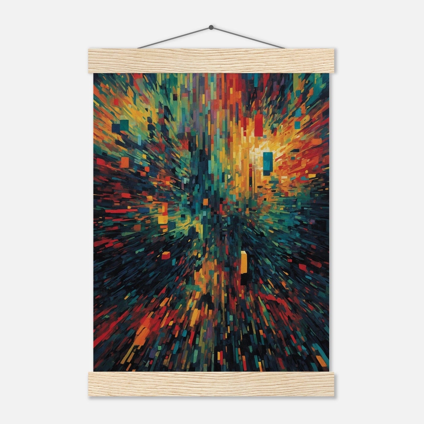 Premium Matte Paper Poster with Hanger - Minimalistische Kunstpräsentation mit Holzhänger Print Material Modern Masterpieces A4 21x29.7 cm / 8x12″ Natural wood wall hanger 