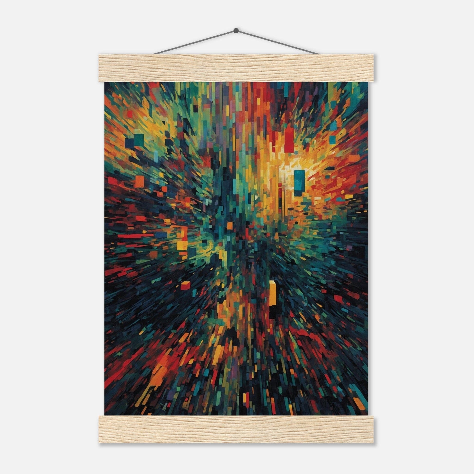 Premium Matte Paper Poster with Hanger - Minimalistische Kunstpräsentation mit Holzhänger Print Material Modern Masterpieces A4 21x29.7 cm / 8x12″ Natural wood wall hanger 