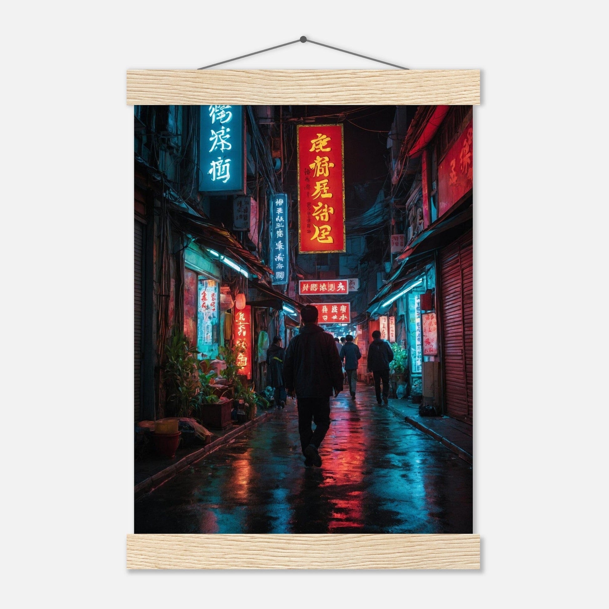 Premium Matte Paper Poster with Hanger - Minimalistische Kunstpräsentation mit Holzhänger Print Material Modern Masterpieces A4 21x29.7 cm / 8x12″ Natural wood wall hanger 