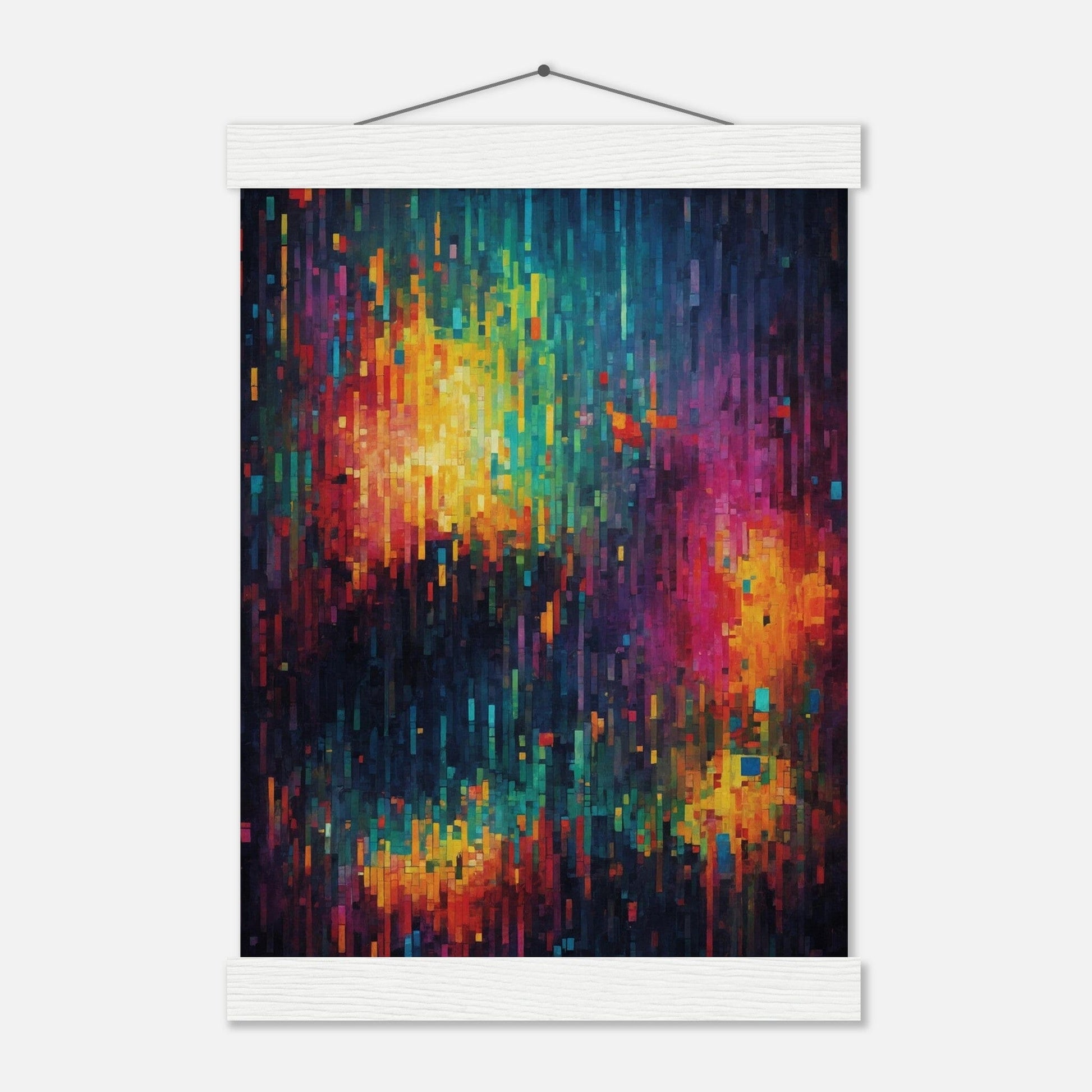 Premium Matte Paper Poster with Hanger - Minimalistische Kunstpräsentation mit Holzhänger Print Material Modern Masterpieces A4 21x29.7 cm / 8x12″ White wall hanger 