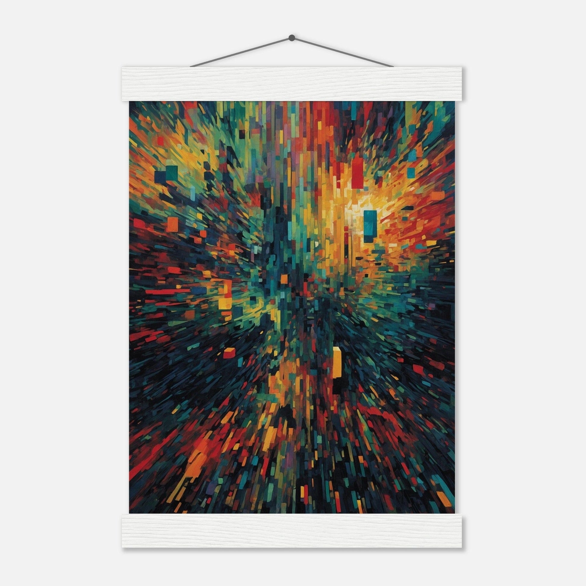 Premium Matte Paper Poster with Hanger - Minimalistische Kunstpräsentation mit Holzhänger Print Material Modern Masterpieces A4 21x29.7 cm / 8x12″ White wall hanger 