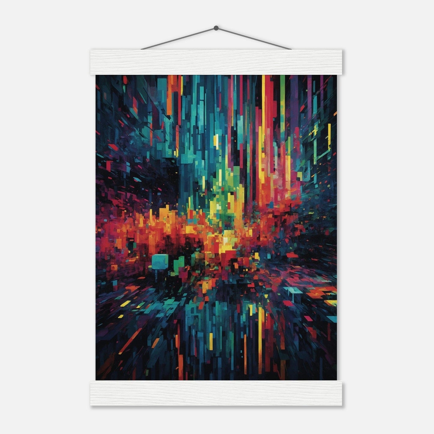 Premium Matte Paper Poster with Hanger - Minimalistische Kunstpräsentation mit Holzhänger Print Material Modern Masterpieces A4 21x29.7 cm / 8x12″ White wall hanger 