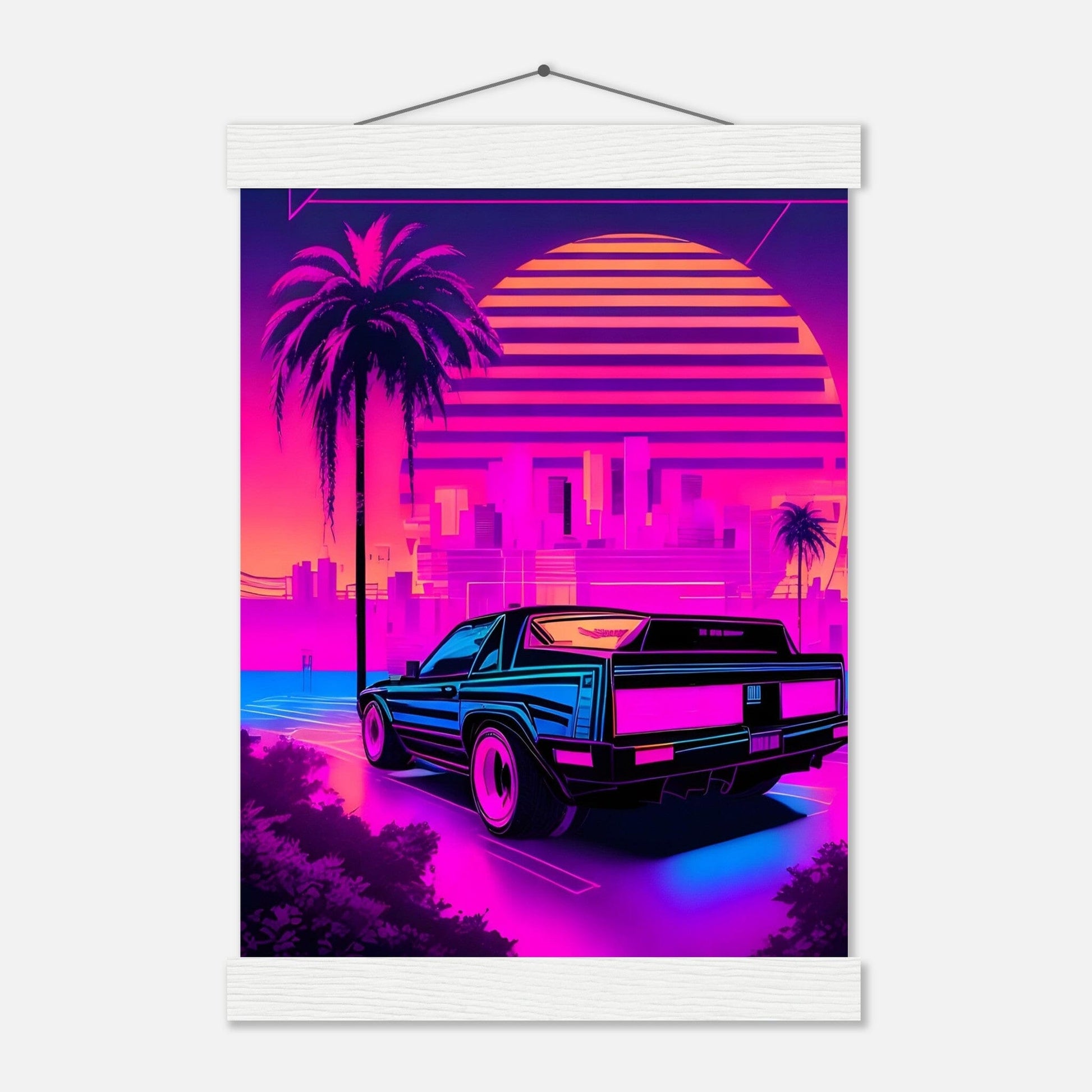 Premium Matte Paper Poster with Hanger - Minimalistische Kunstpräsentation mit Holzhänger Print Material Modern Masterpieces A4 21x29.7 cm / 8x12″ White wall hanger 