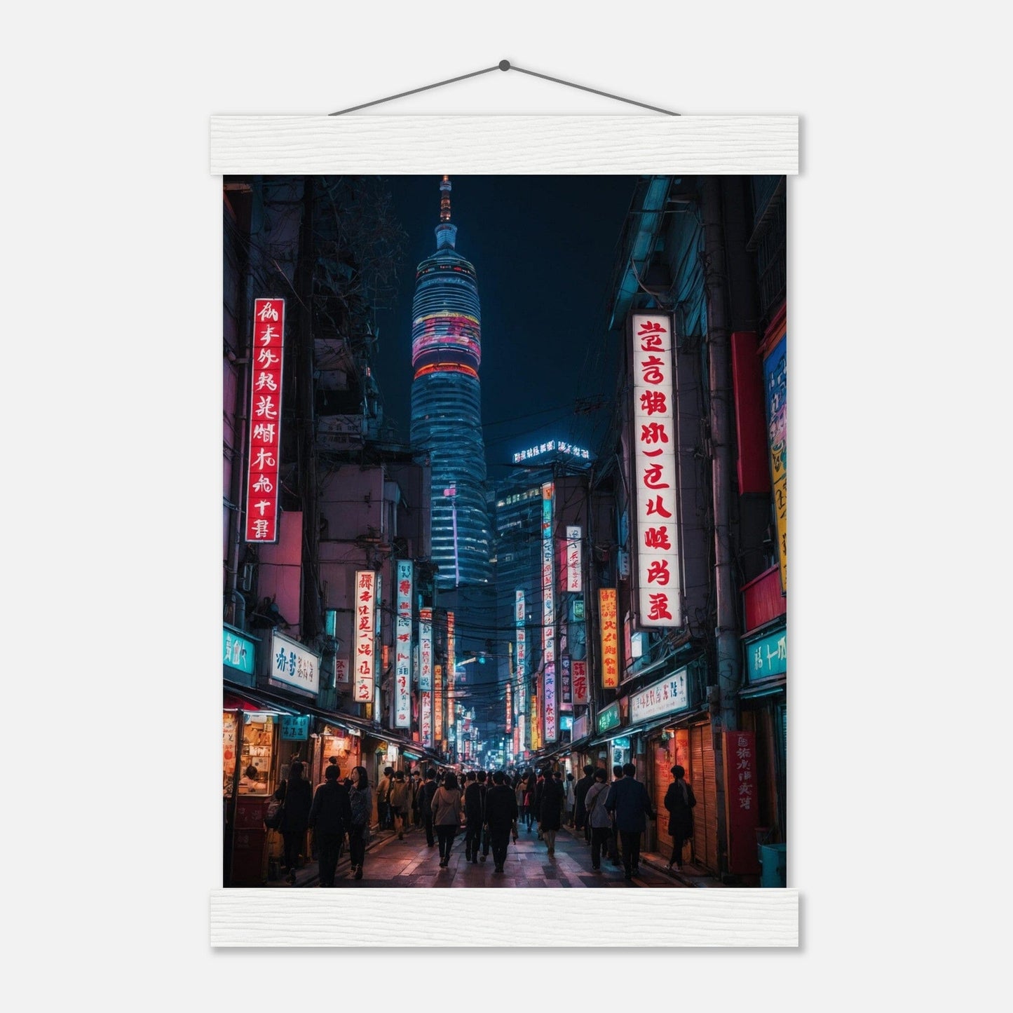 Premium Matte Paper Poster with Hanger - Minimalistische Kunstpräsentation mit Holzhänger Print Material Modern Masterpieces A4 21x29.7 cm / 8x12″ White wall hanger 