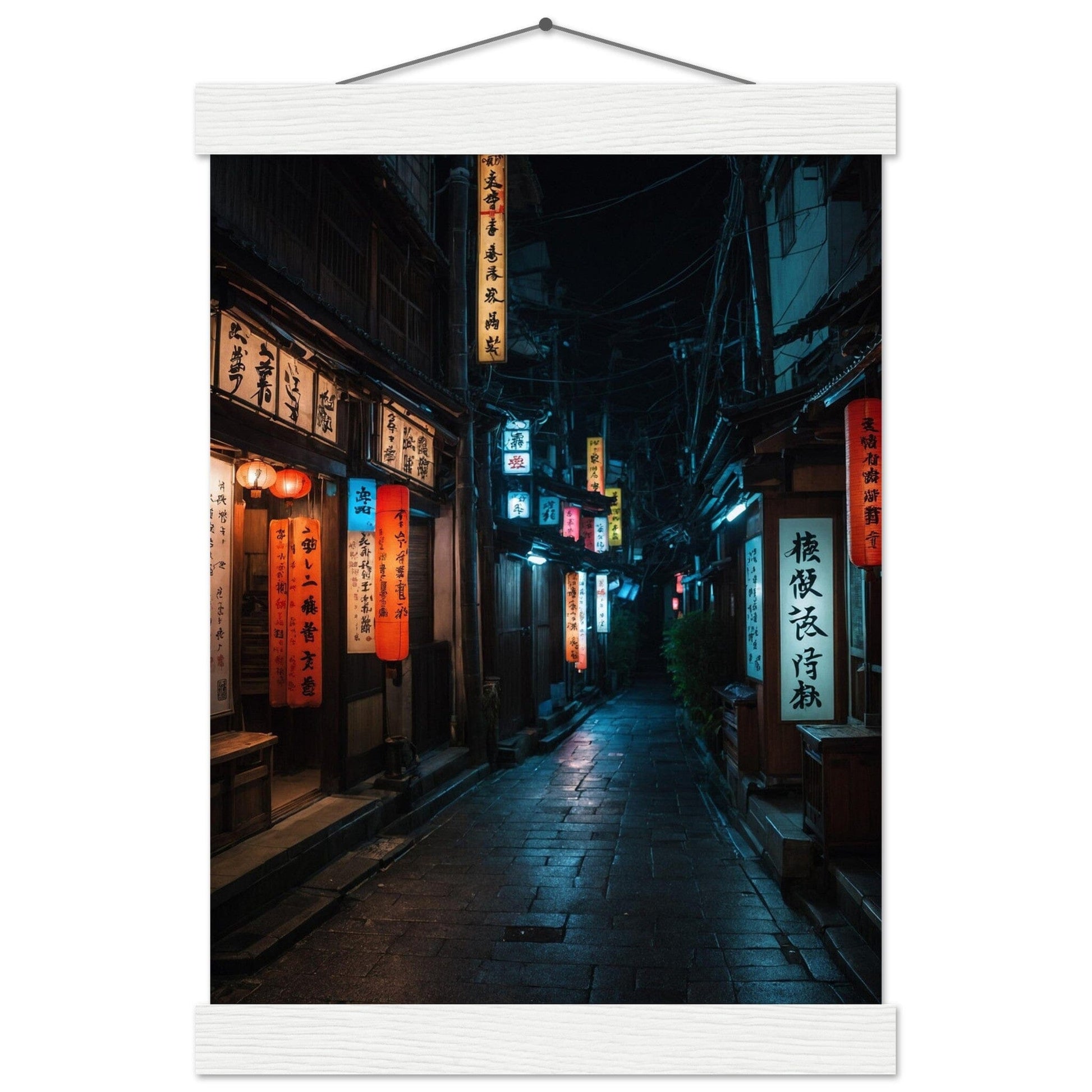 Premium Matte Paper Poster with Hanger - Minimalistische Kunstpräsentation mit Holzhänger Print Material Modern Masterpieces A4 21x29.7 cm / 8x12″ White wall hanger 
