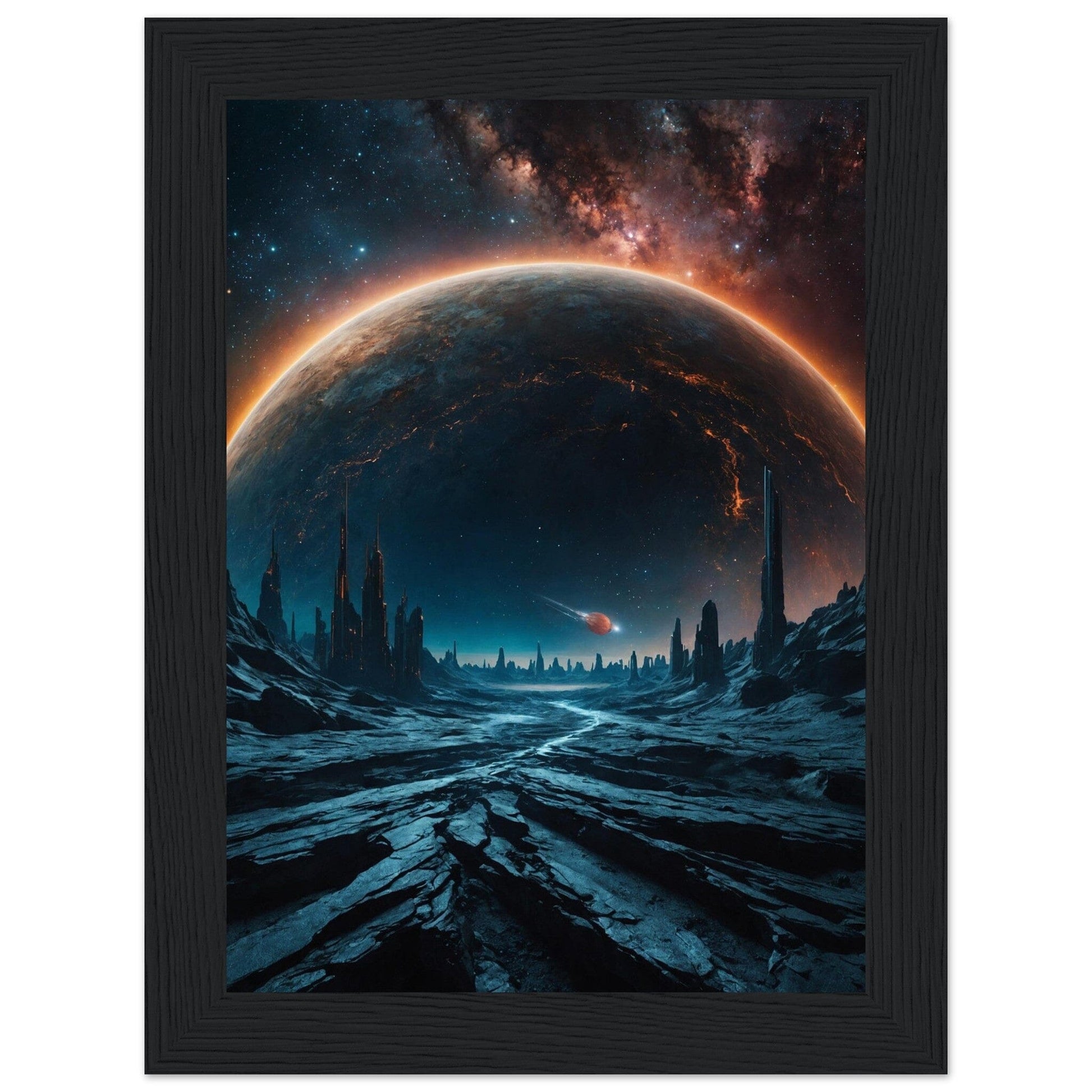 Premium Matte Paper Wooden Framed Poster - Exklusive Kunst in stilvollen Holzrahmen Print Material Modern Masterpieces 13x18 cm / 5x7″ Black frame 