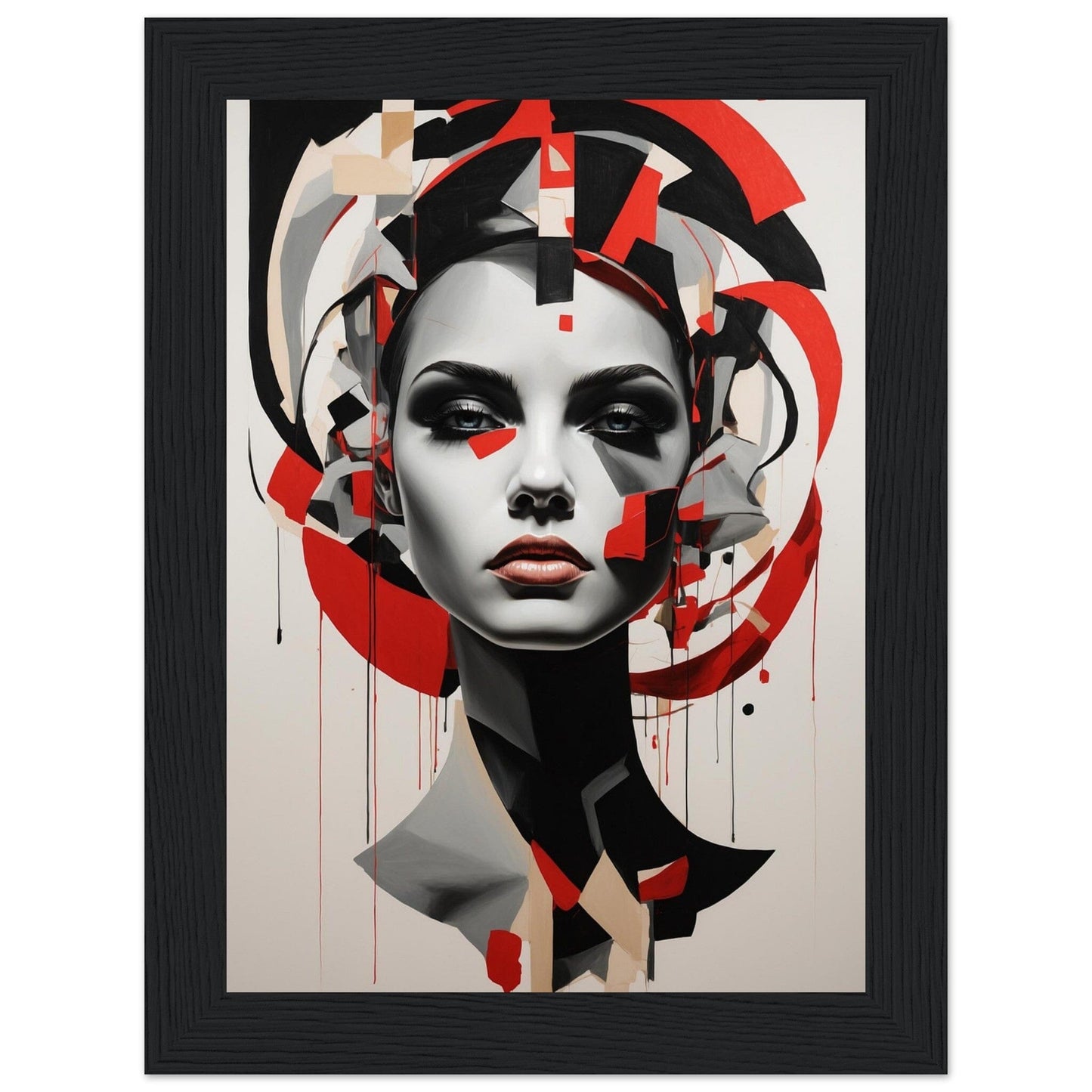 Premium Matte Paper Wooden Framed Poster - Exklusive Kunst in stilvollen Holzrahmen Print Material Modern Masterpieces 13x18 cm / 5x7″ Black frame 