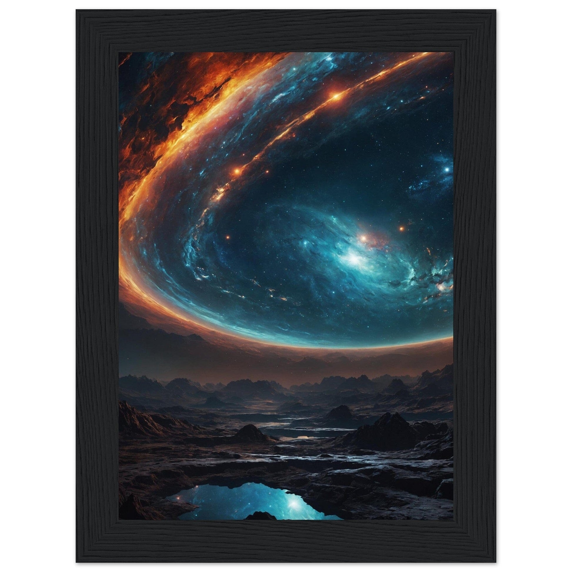 Premium Matte Paper Wooden Framed Poster - Exklusive Kunst in stilvollen Holzrahmen Print Material Modern Masterpieces 13x18 cm / 5x7″ Black frame 