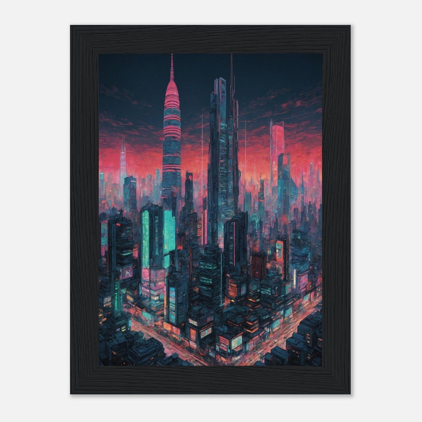 Premium Matte Paper Wooden Framed Poster - Exklusive Kunst in stilvollen Holzrahmen Print Material Modern Masterpieces 13x18 cm / 5x7″ Black frame 