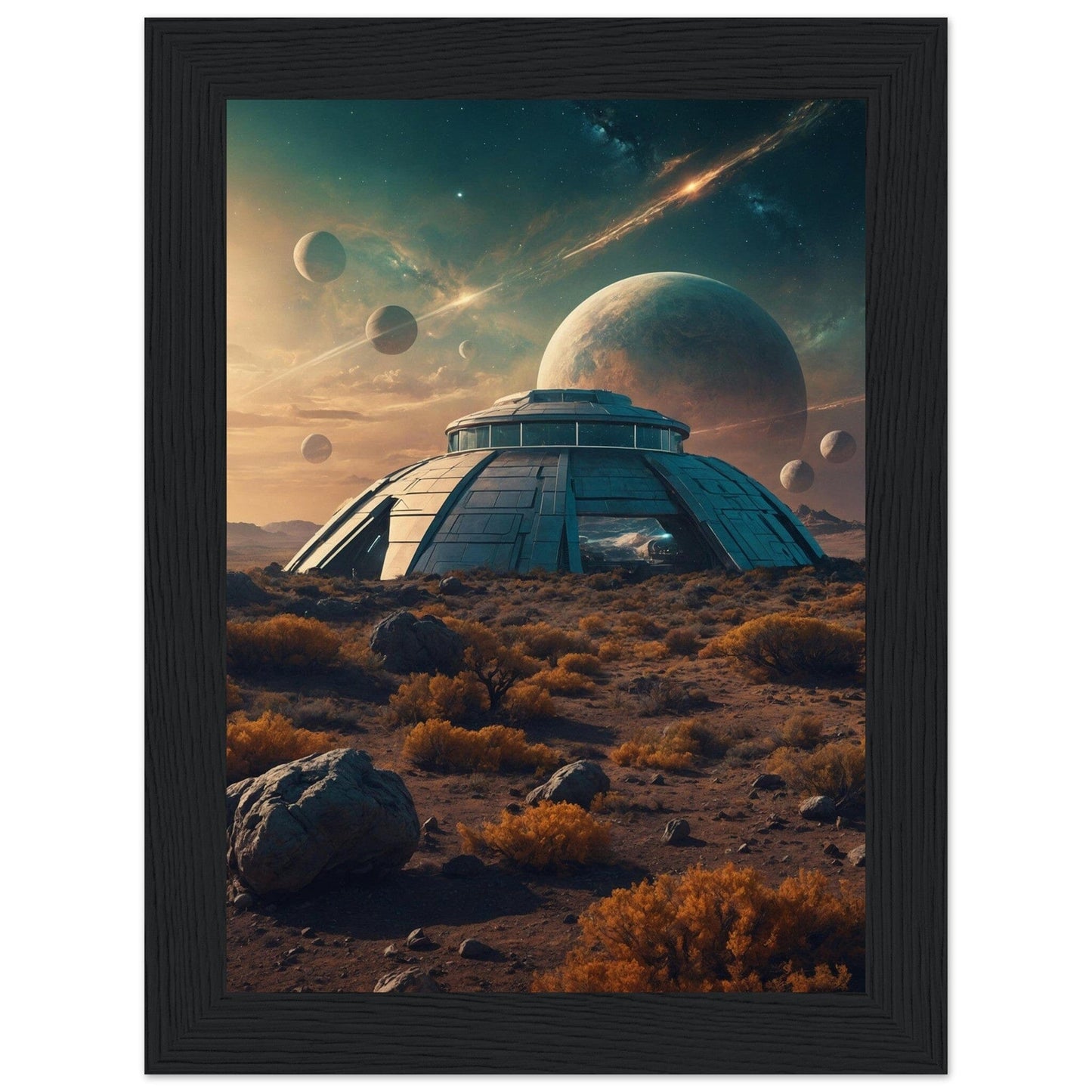 Premium Matte Paper Wooden Framed Poster - Exklusive Kunst in stilvollen Holzrahmen Print Material Modern Masterpieces 13x18 cm / 5x7″ Black frame 