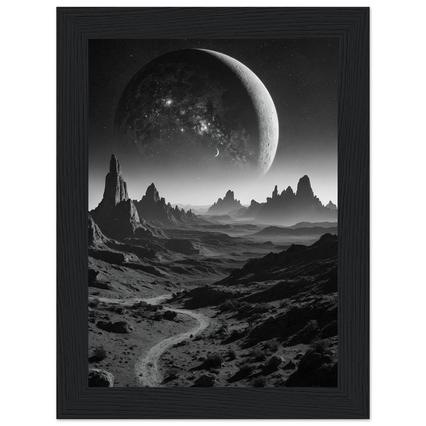 Premium Matte Paper Wooden Framed Poster - Exklusive Kunst in stilvollen Holzrahmen Print Material Modern Masterpieces 13x18 cm / 5x7″ Black frame 